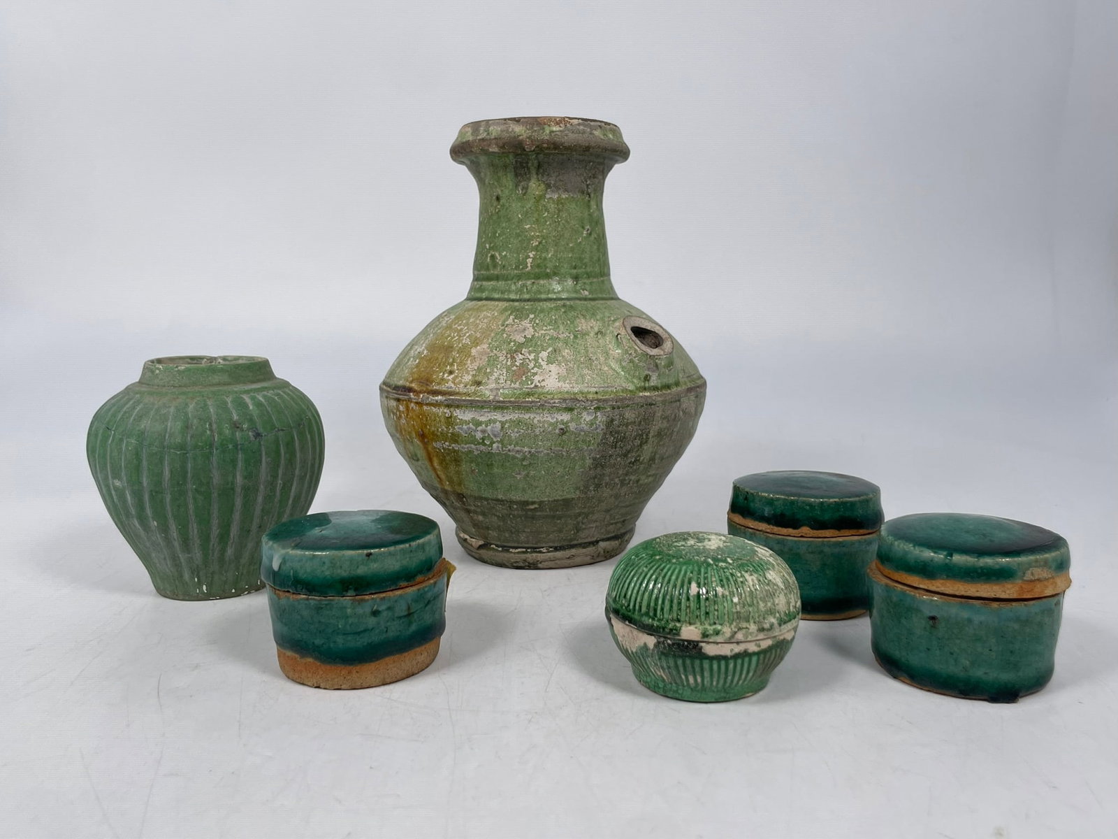 A Group of Six Green-Glazed Porcelain Ware (1 of 20)