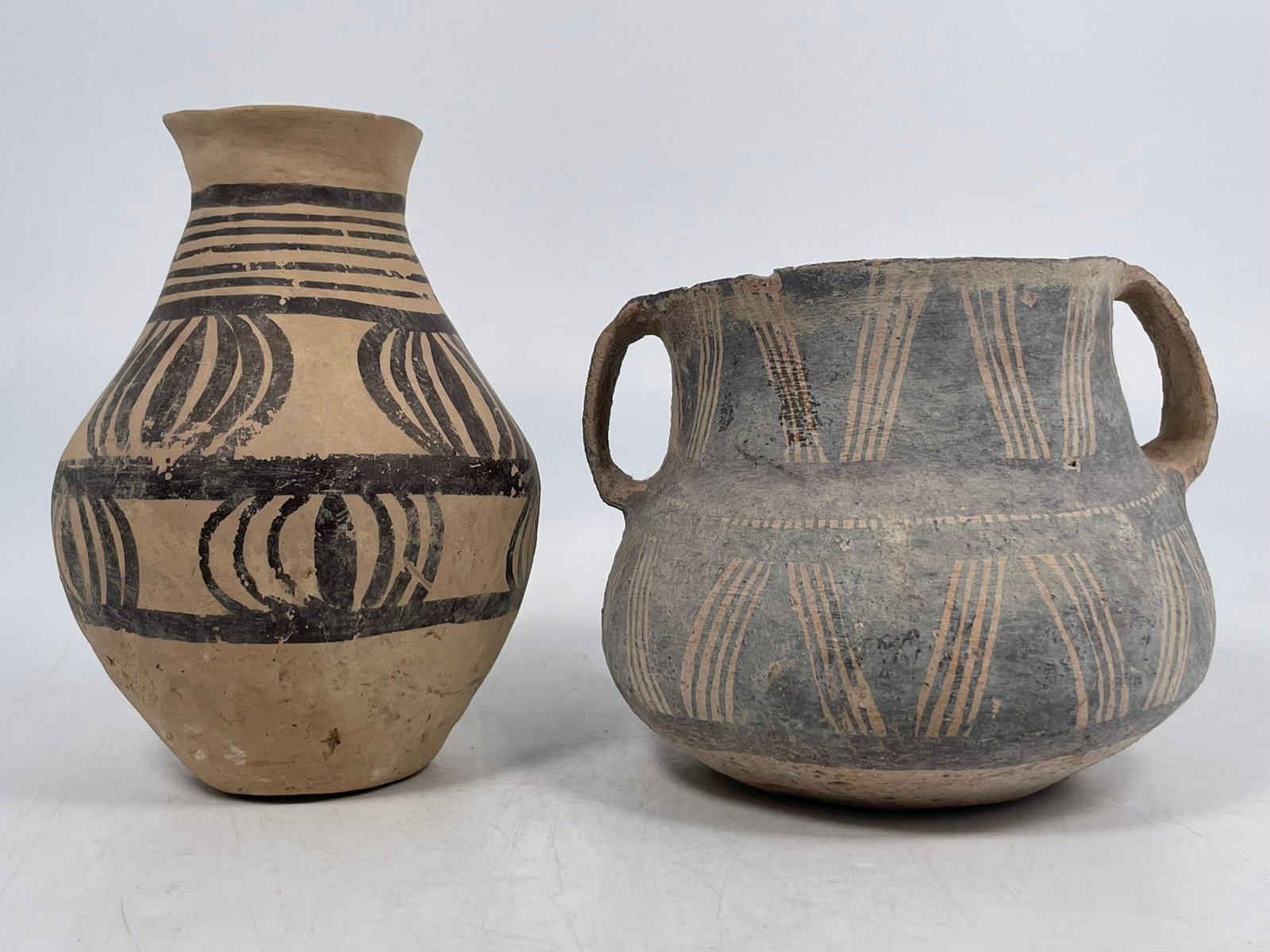 Bonhams & Butterfields Provenance (Part): Two Chinese Painted Pottery Ware, Neolithic Period, (1 of 15)