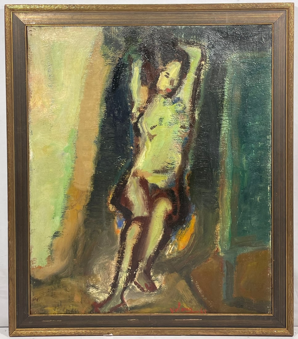 A Vietnamese Painting of a Nude Lady, a Signature Jean Volang, 1963 (1 of 14)
