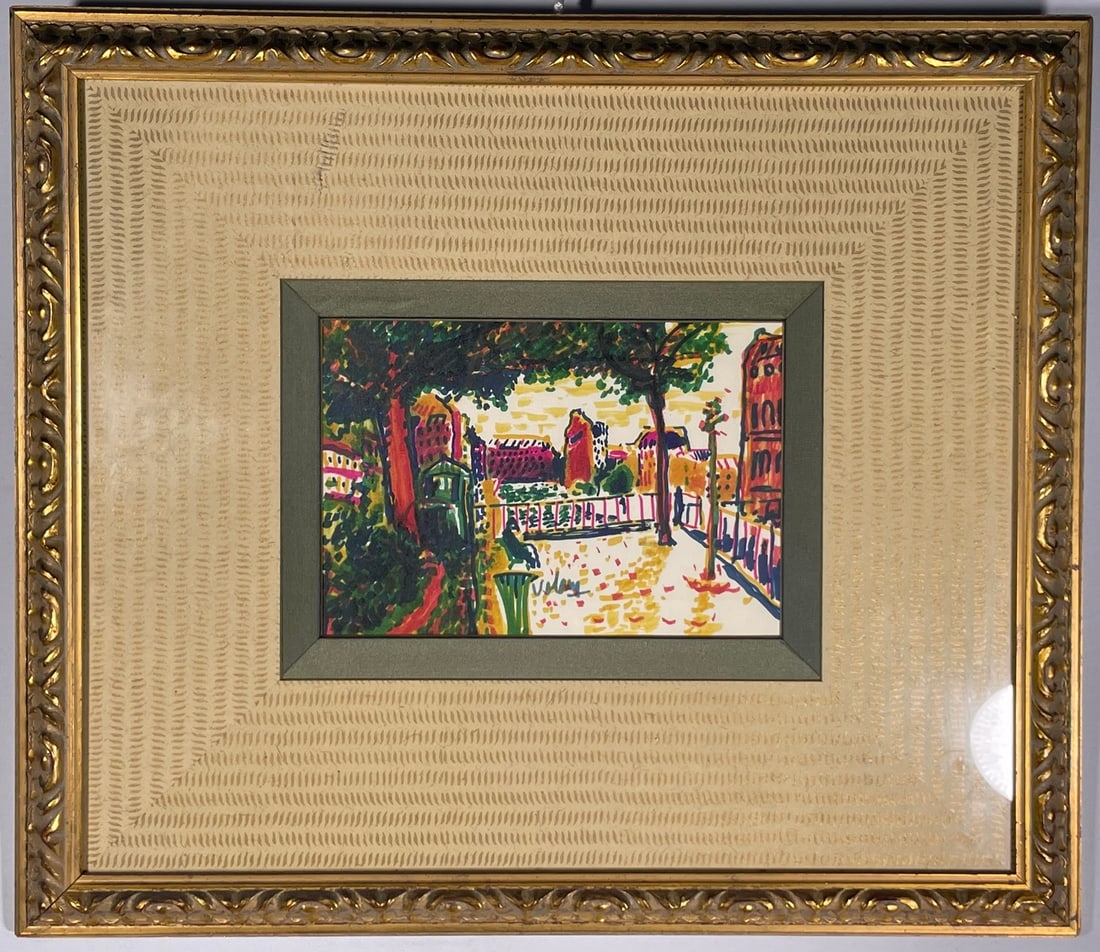 A Vietnamese Painting of Street Scene, a Signature Jean Volang (1 of 12)