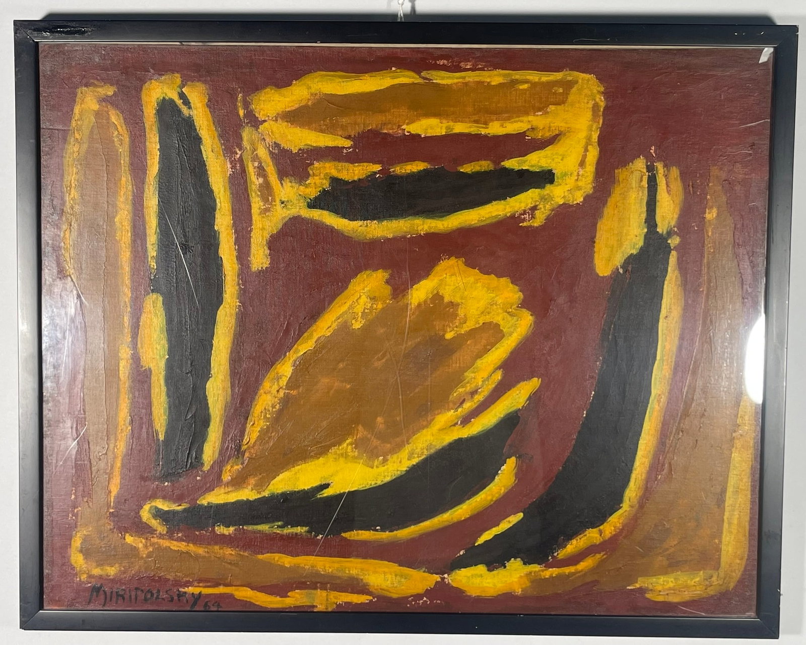A Contemporary Abstract Painting, Bert Miripolsky (American, b. 1922) (1 of 8)