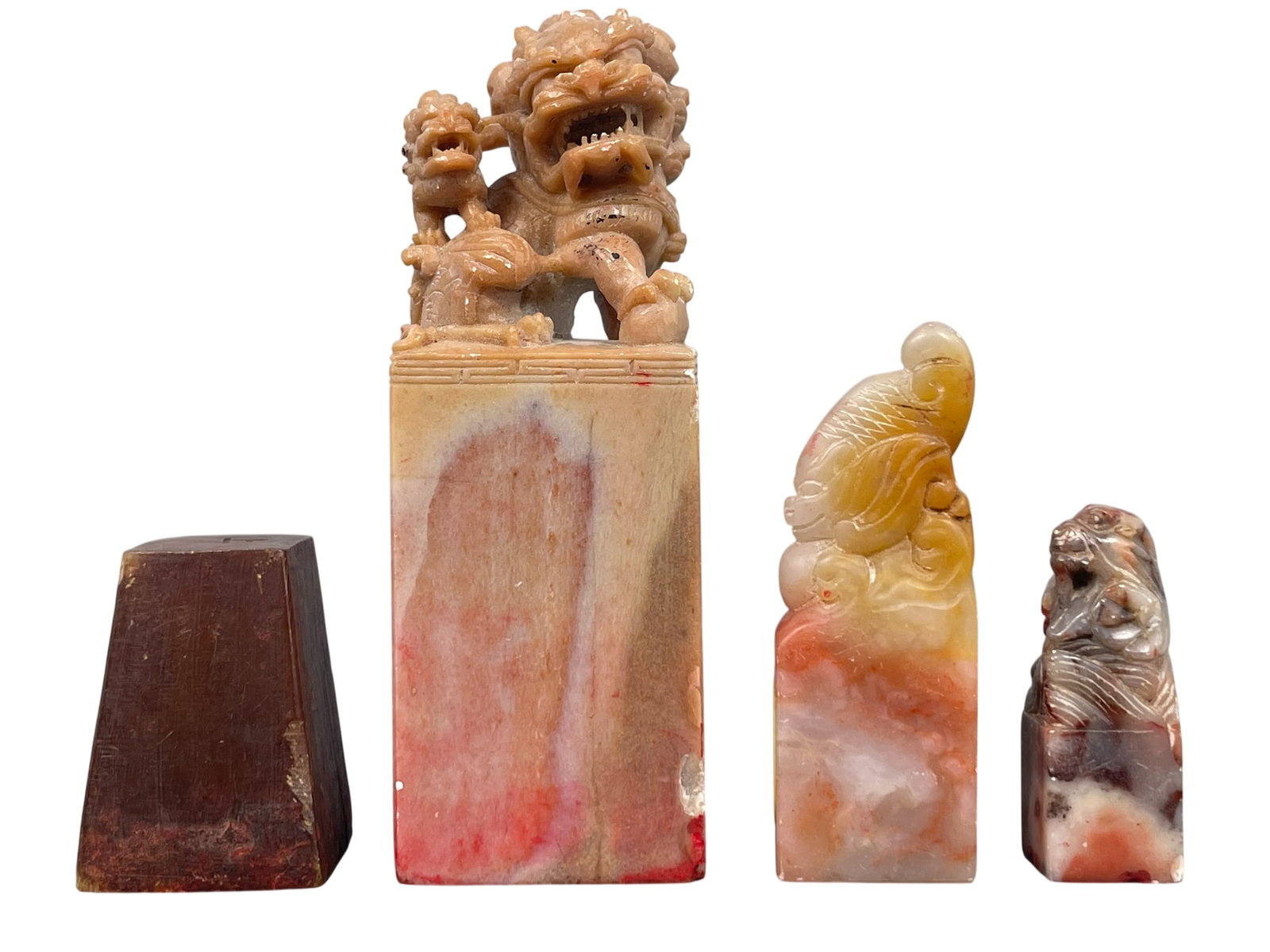 A Group of Four Chinese Carved Seals (1 of 12)
