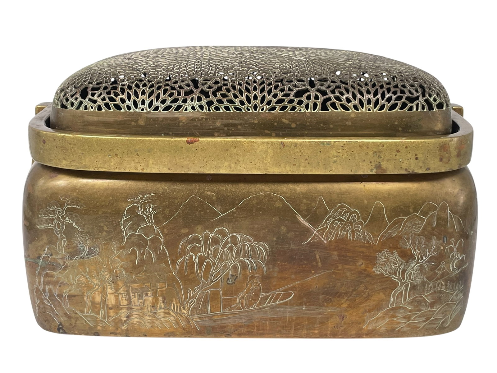 A Chinese Large Brass Hand Warmer (1 of 11)