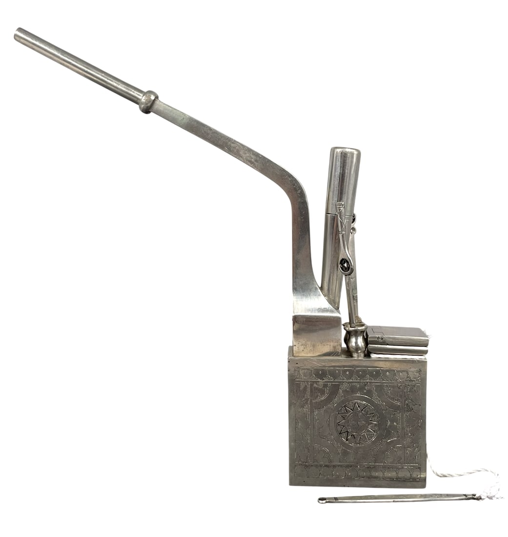 A Chinese Silver Alloy/Baitong Water Tobacco Pipe (1 of 16)