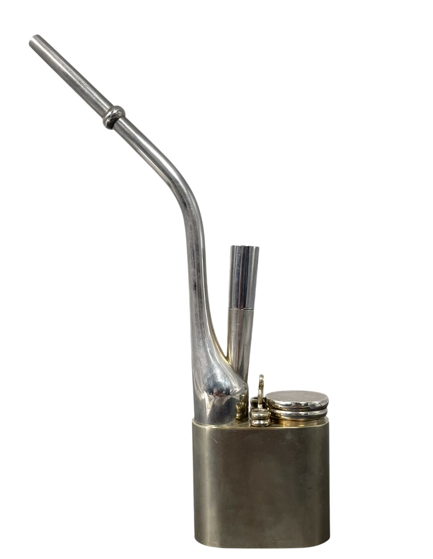 A Fine Chinese Silver Water Tobacco Pipe, Yongsheng Workshop, Inscribed 1877 (1 of 11)