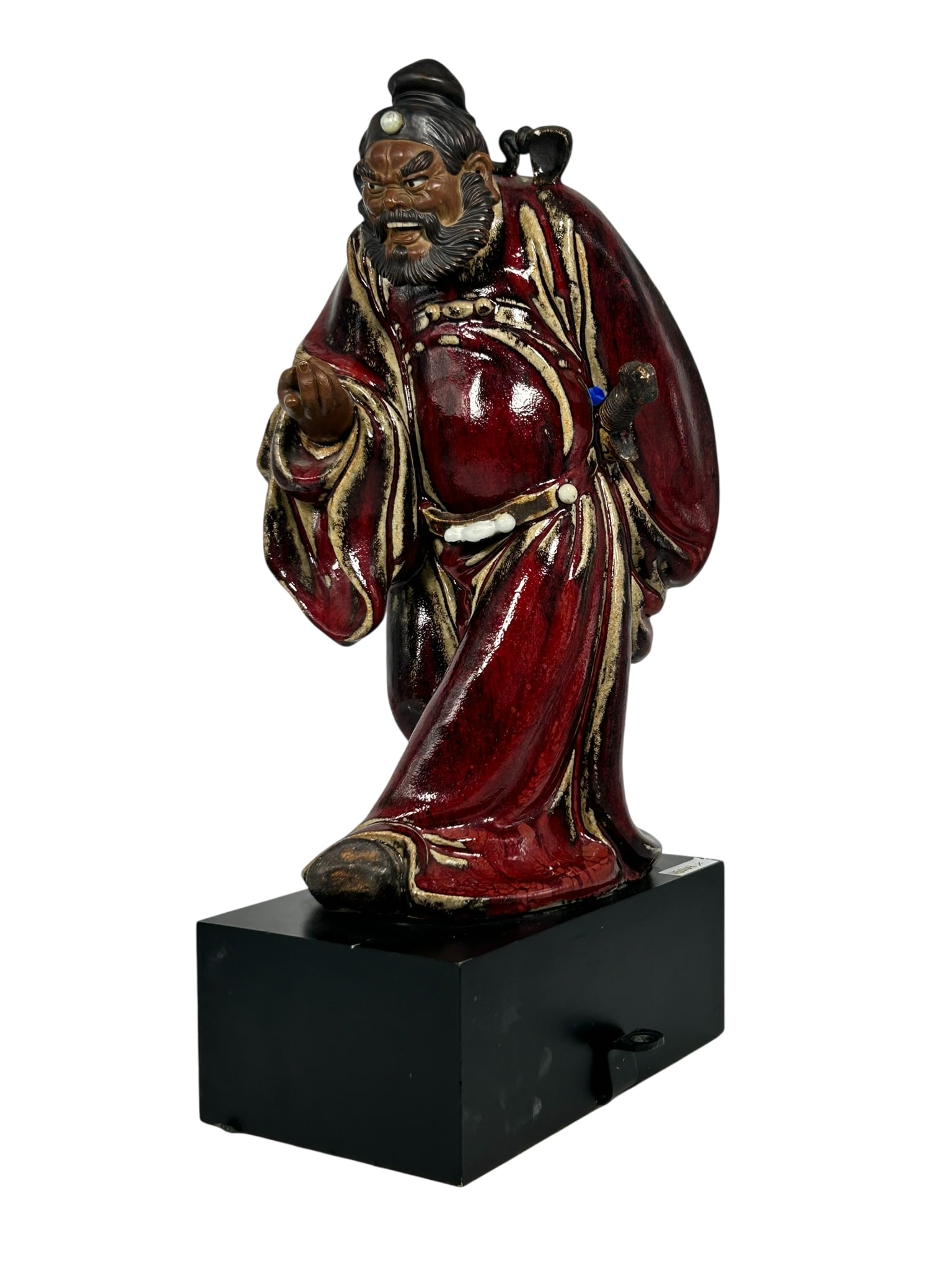 A Chinese Large Shiwan Stoneware Figure of Zhong Kui, Late Qing Dynasty/Early Republic Period (1 of 18)