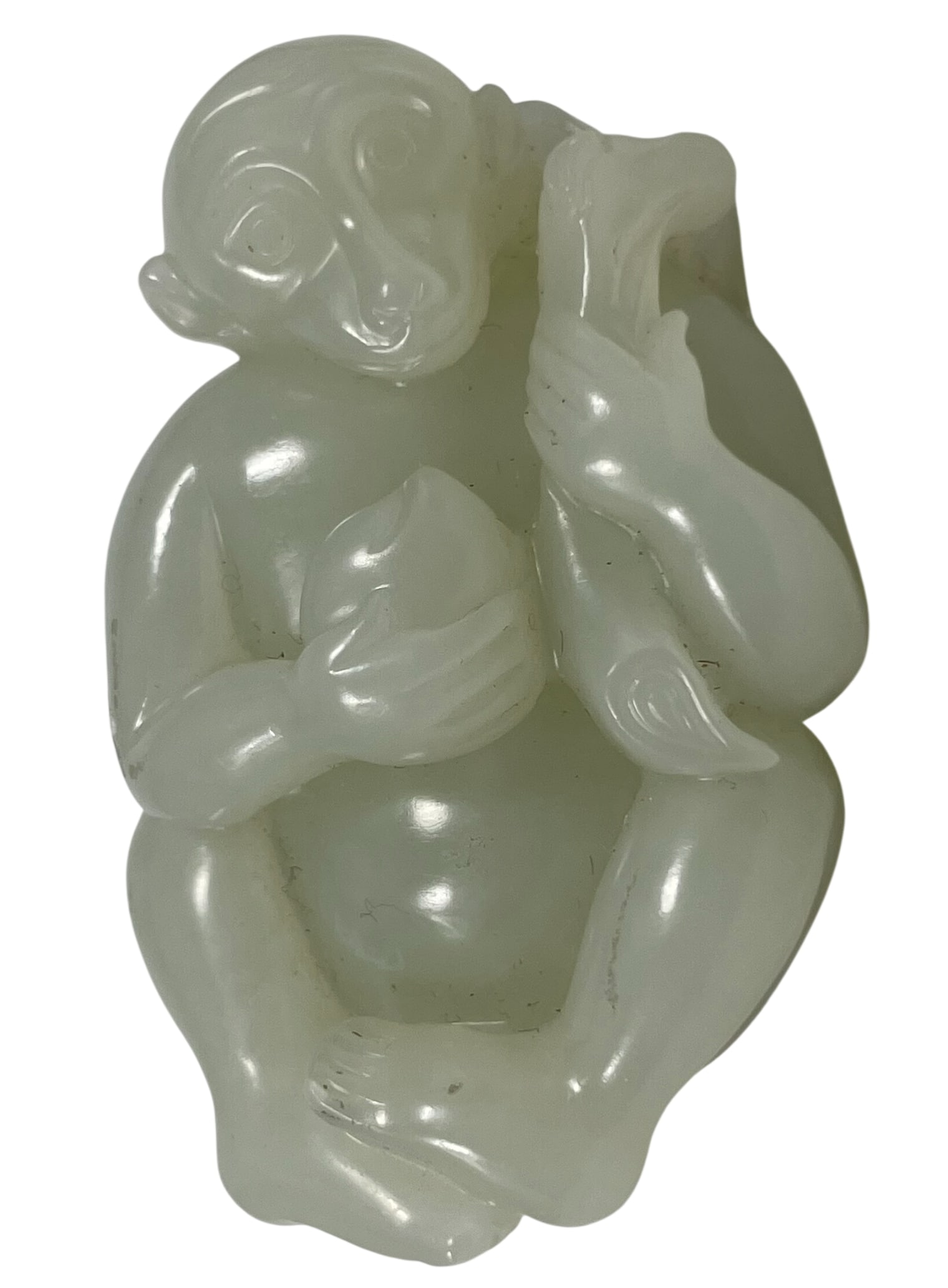 A Chinese Celadon-Jade Carving of a Monkey (1 of 15)