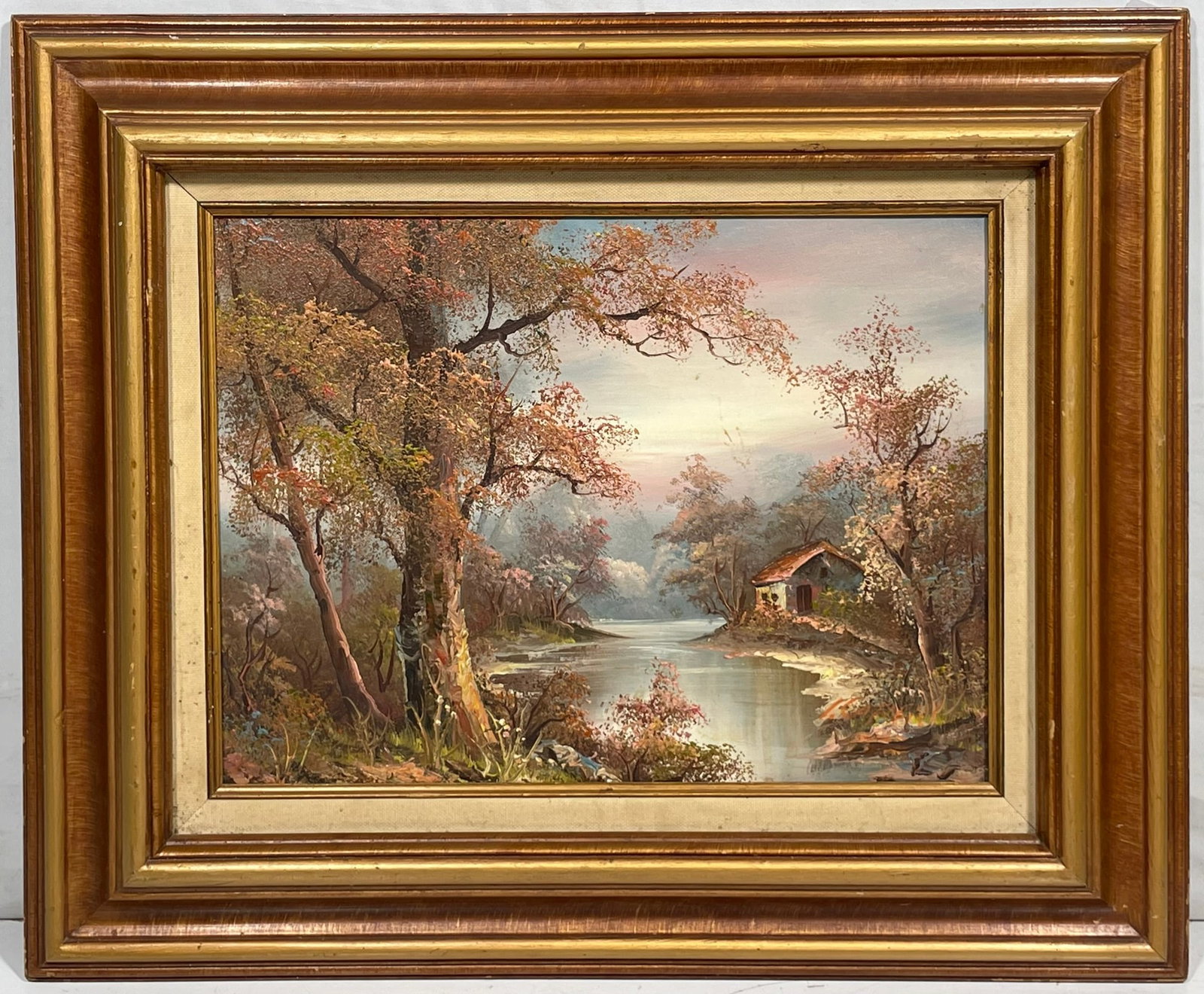 A Painting of Landscape: 23.3/4 in. x 20 in. overall including the frame.