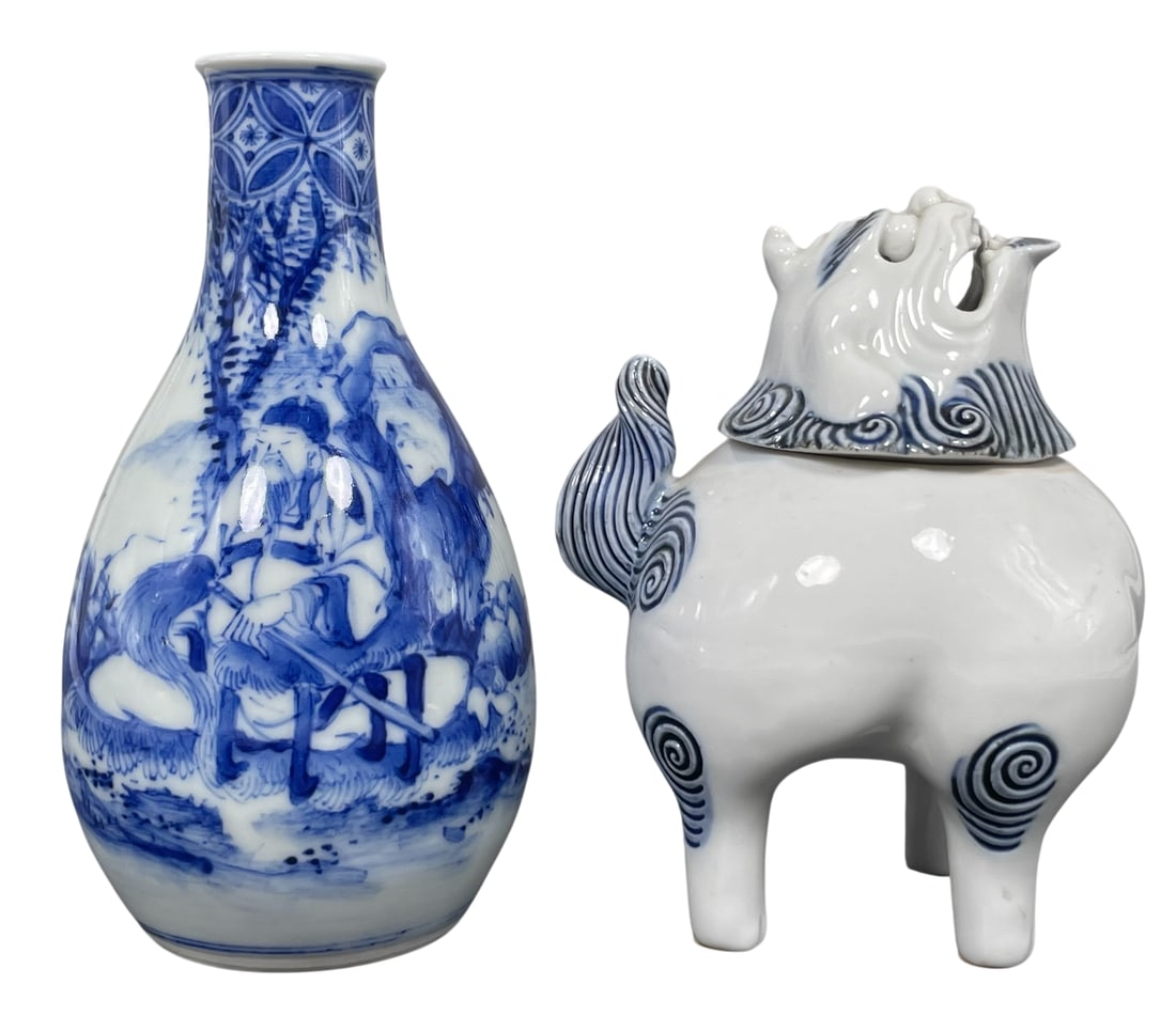 Two Japanese Hirado Blue and White Porcelain Ware (1 of 10)