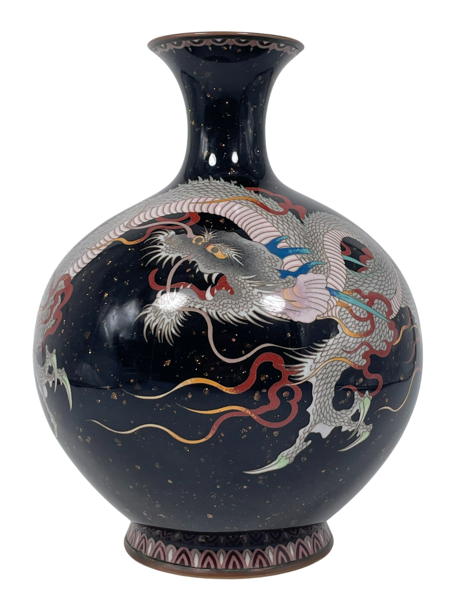 A Japanese Cloisonne Enamel 'Dragon' Vase (1 of 13)