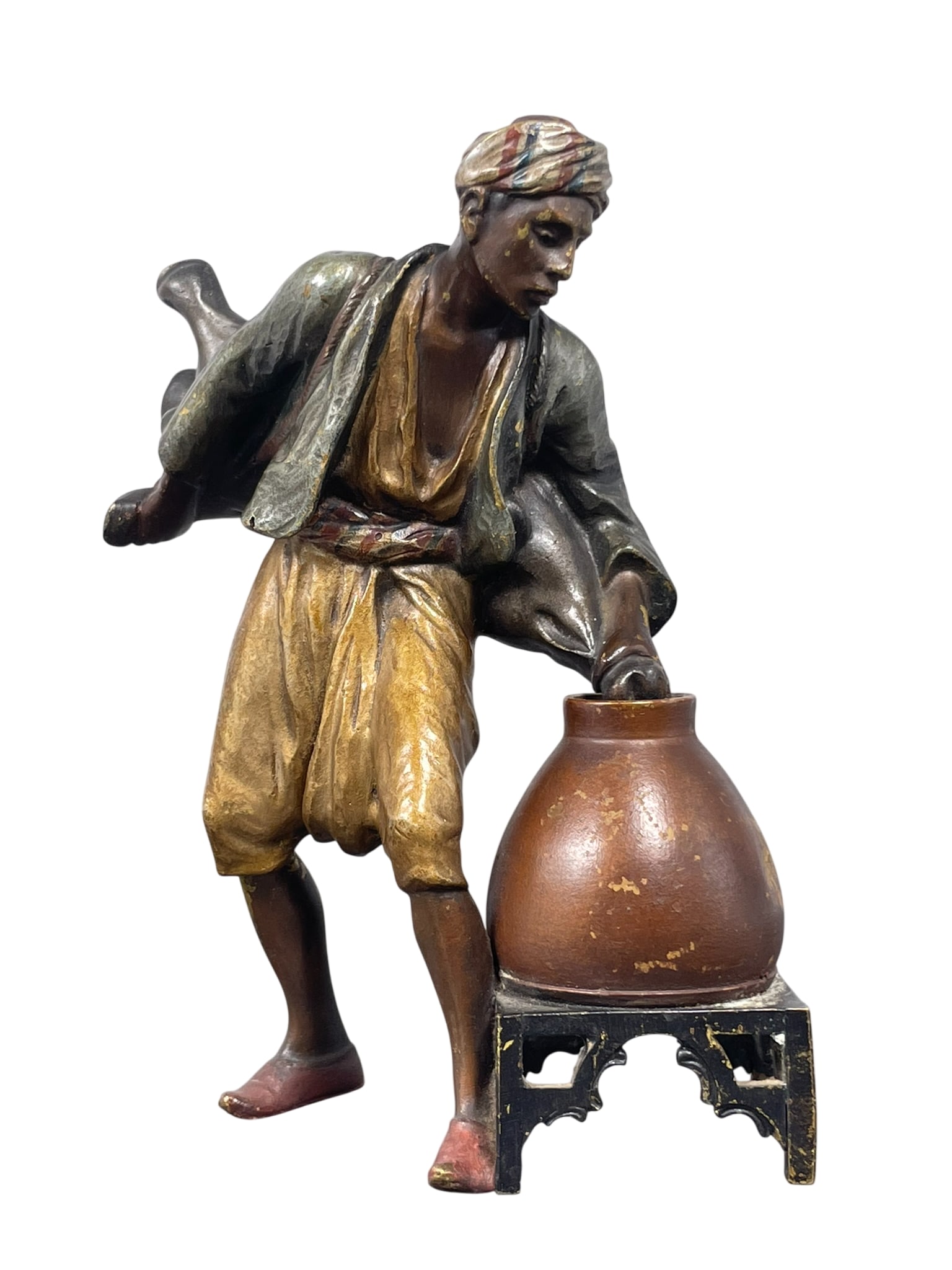 A Vienna Cold-Painted Bronze Figure of a Water Carrier (1 of 7)