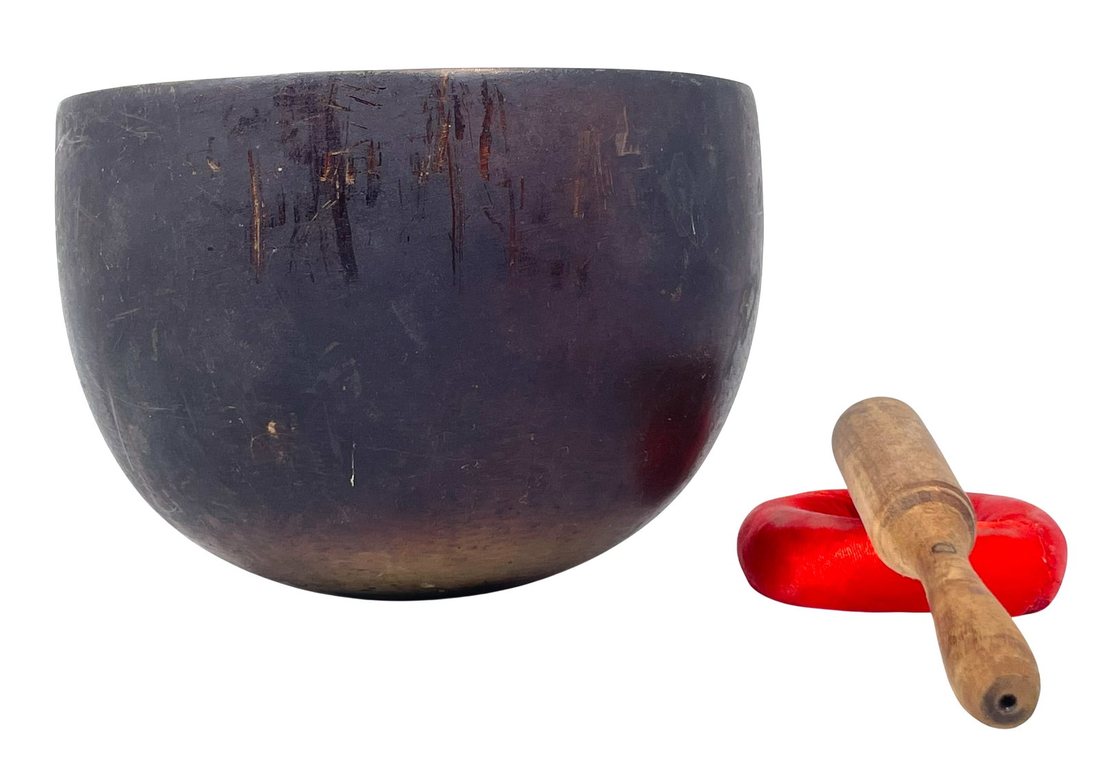 A Vintage Buddhist Singing Bowl: 5.5/8 in. high, 8.1/8 in. wide. A Private Collection of a Retiring University Professor.