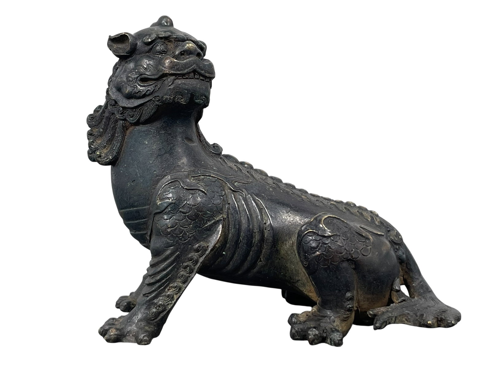A Chinese Bronze Figure of a Recumbent Qilin (1 of 14)