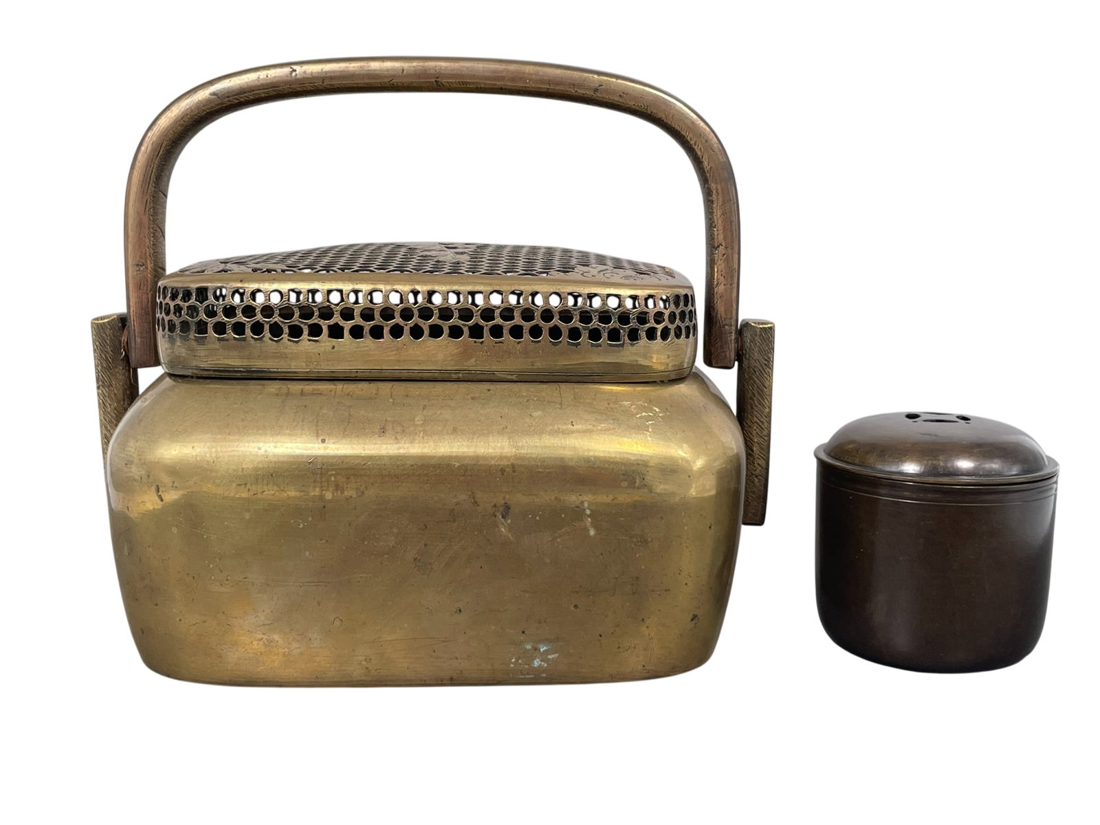 Two Chinese Brass Hand Warmers (1 of 13)