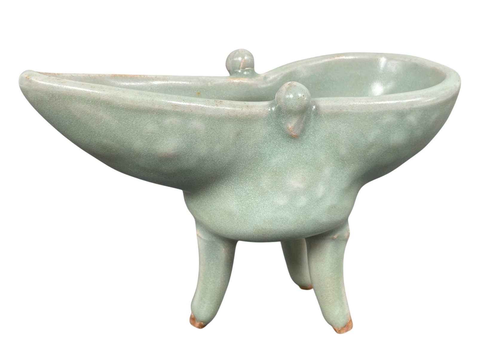 A Chinese Celadon-Glazed Porcelain Wine Vessel, Jue (1 of 11)