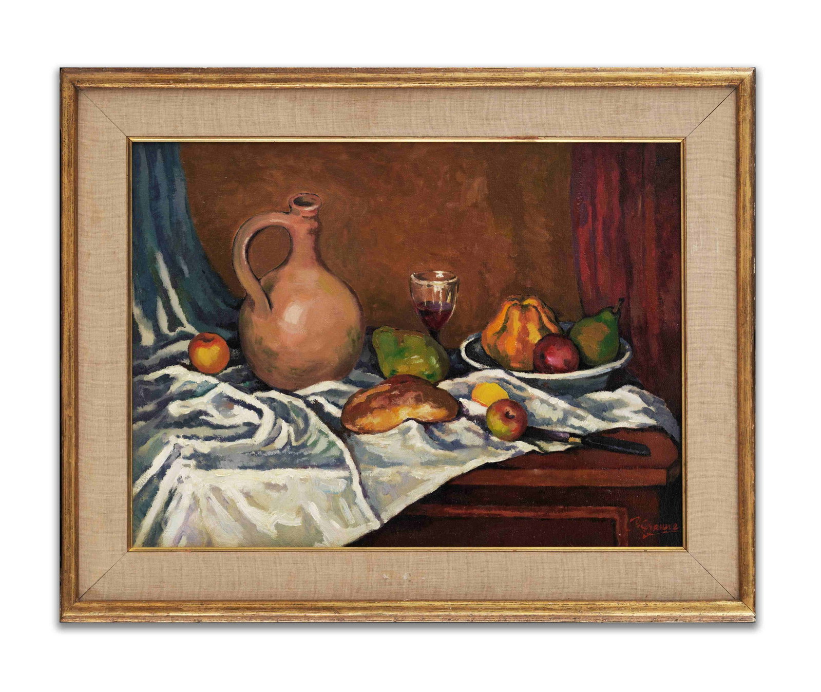 A Painting of Still Life, Style of Paul Cezanne (1 of 2)