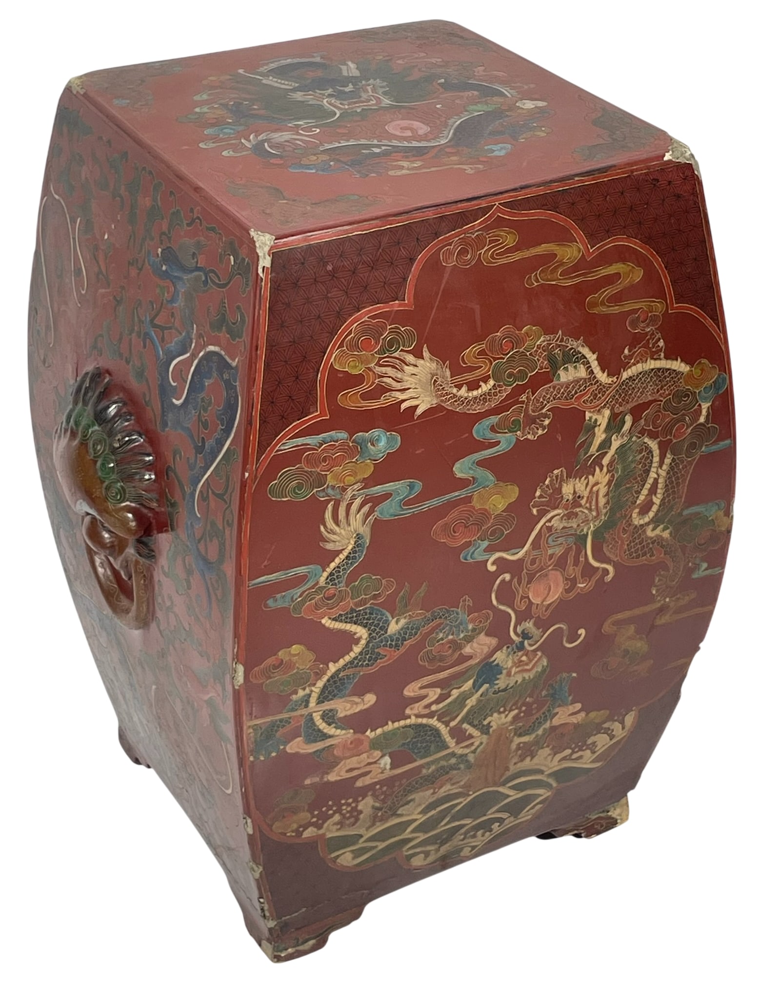 A Chinese Red-Lacquer Garden Stool (1 of 15)