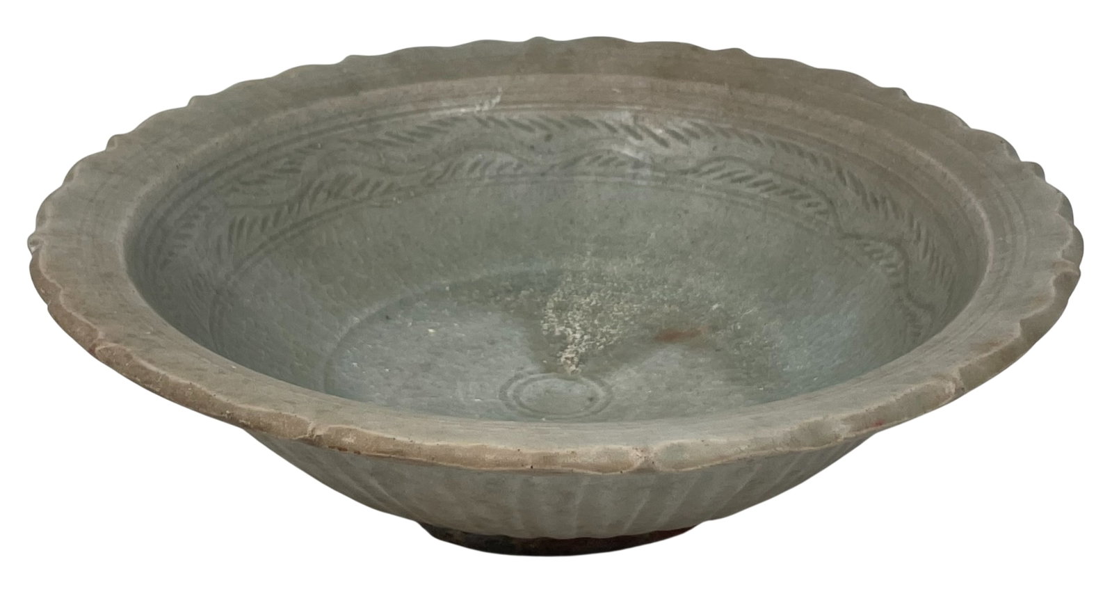 A Chinese Large Celadon-Glazed Porcelain Bowl, Song Dynasty (1 of 9)