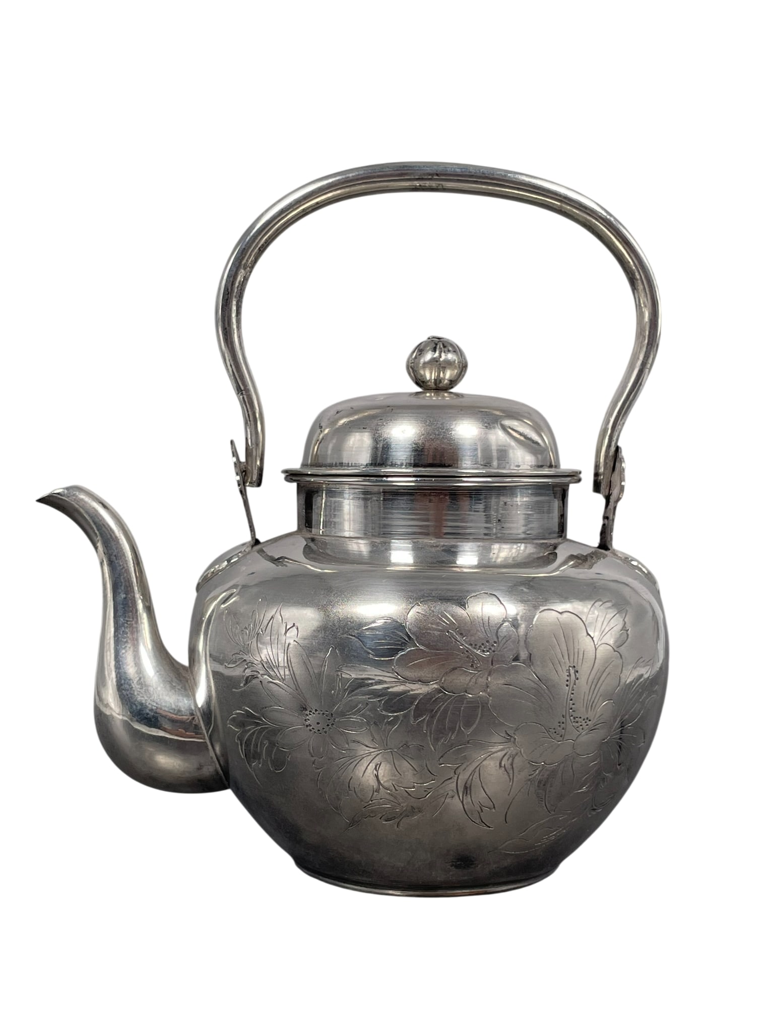A Korean Silver Teapot and Cover (1 of 9)