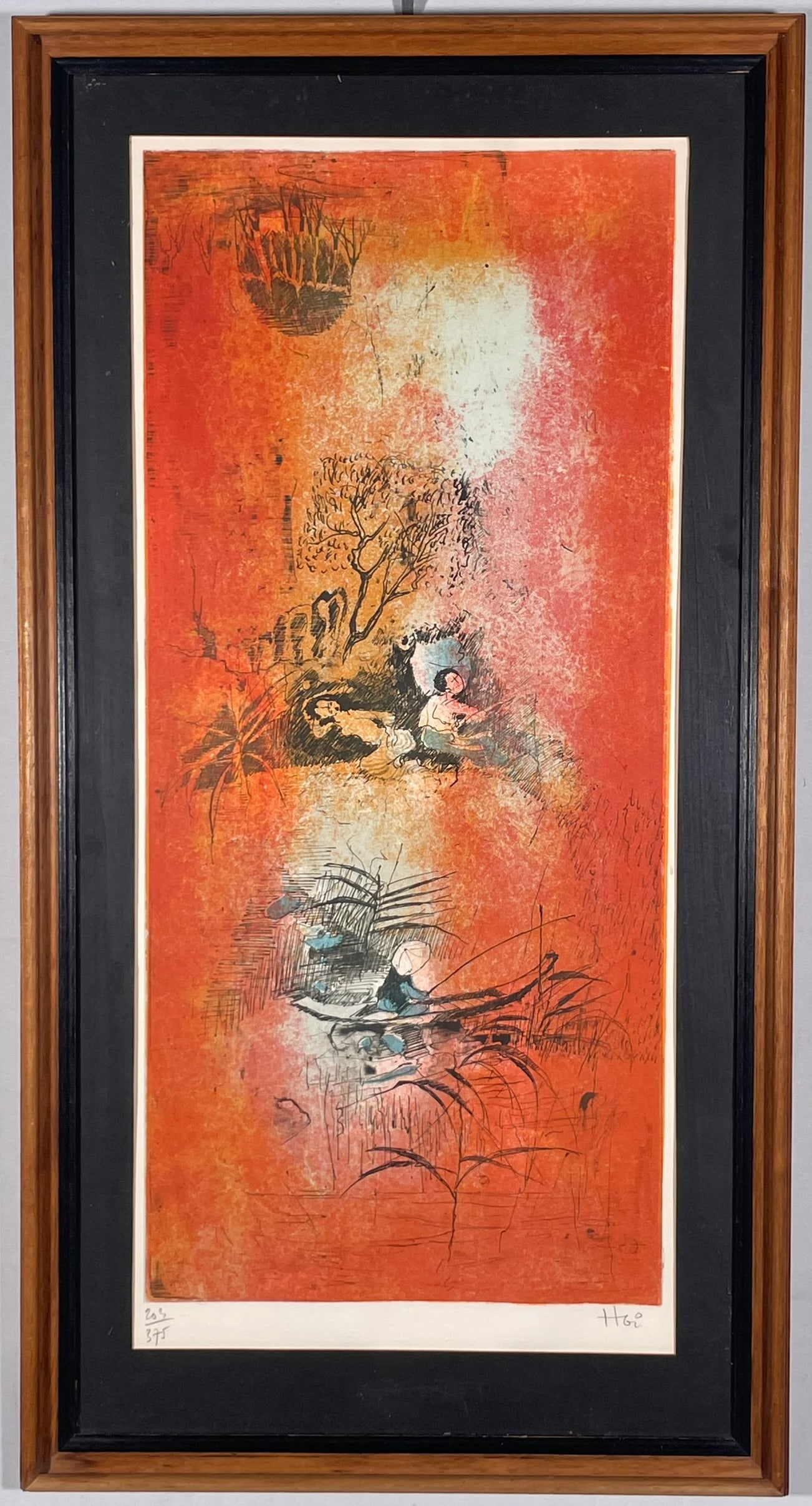 A Limited Edition Lithograph 'Lovers', a Signature Hoi (Lebadang) (1 of 13)