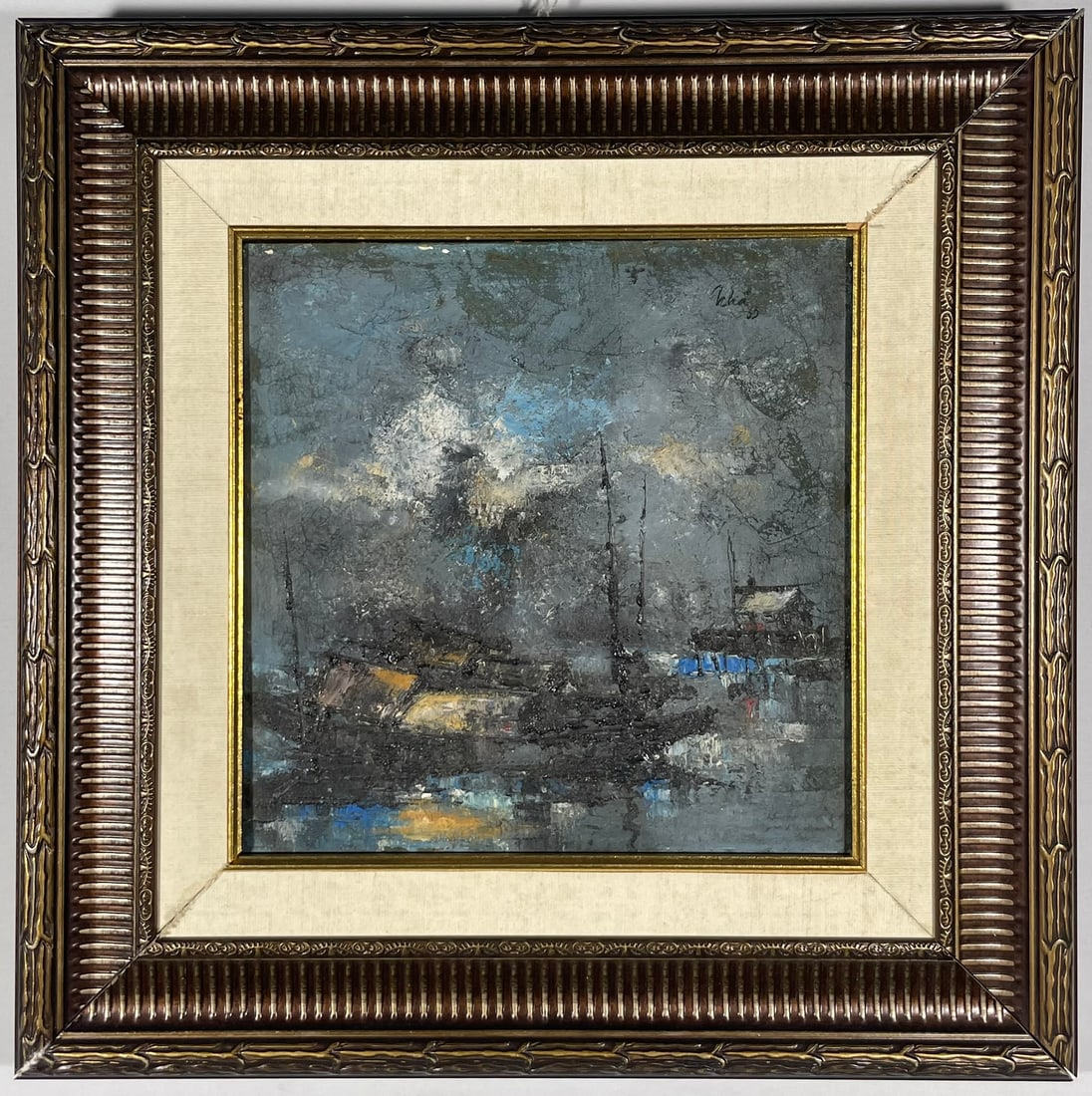 A Vietnamese Painting of Boats, Dinh Tho Nha (1 of 14)