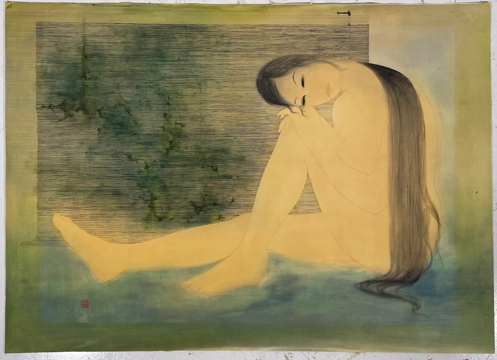 A Vietnamese Painting 'Nu (II)', Dinh Tho Nha (1 of 9)