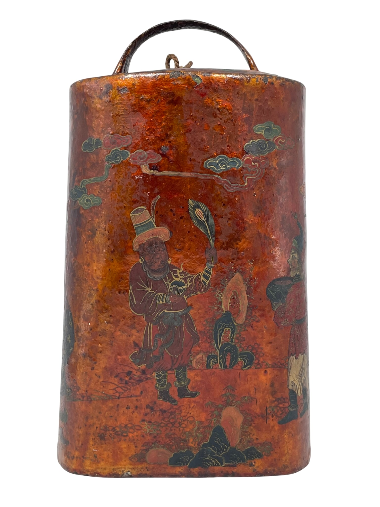 A Chinese Antique Copper Alarm Bell, a Taiping Tianguo Mark: 11 in. high, 6 in. wide.