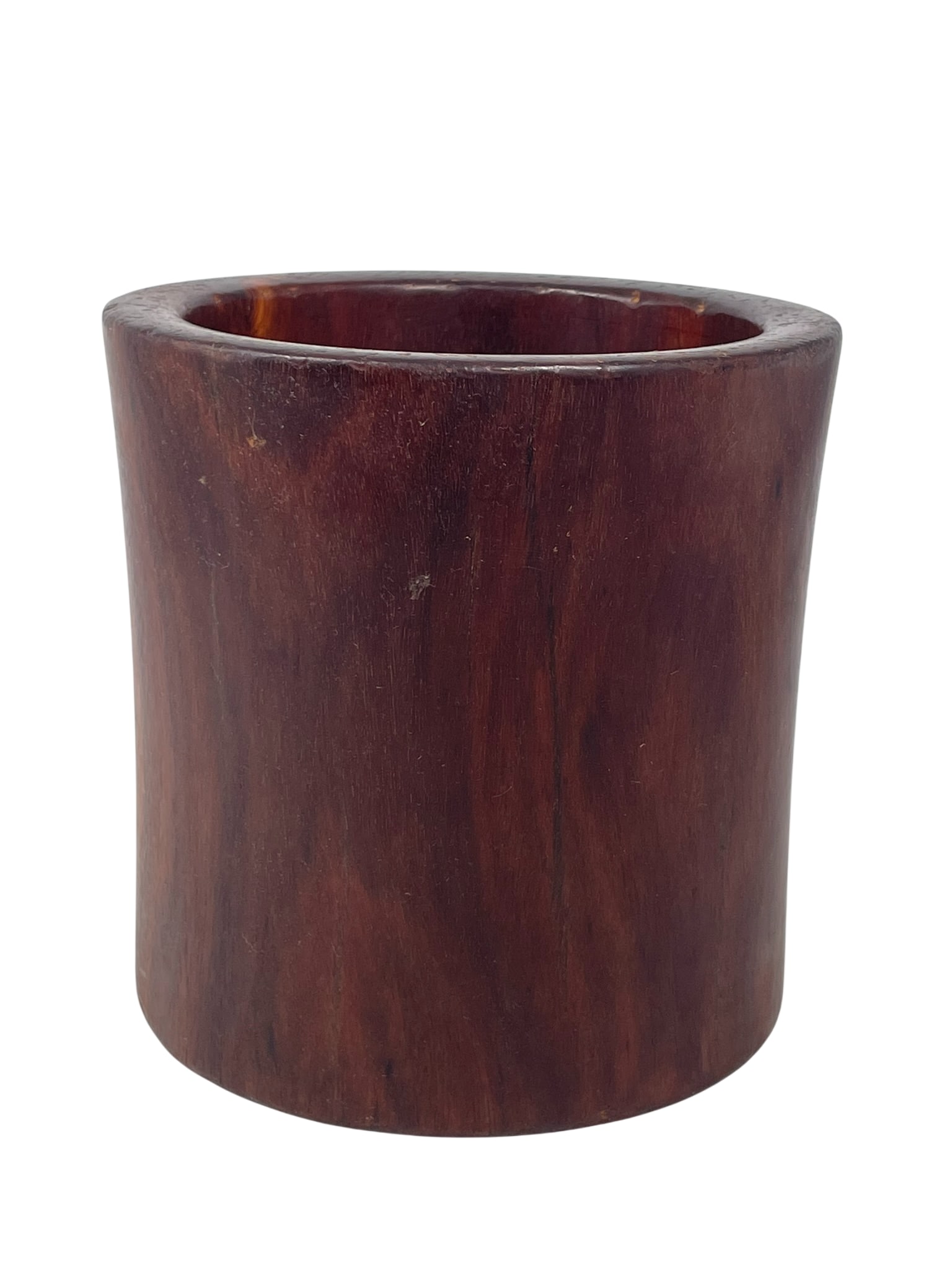 A Chinese Huanghuali Brush Pot: 7 in. high, 7 in. diam.