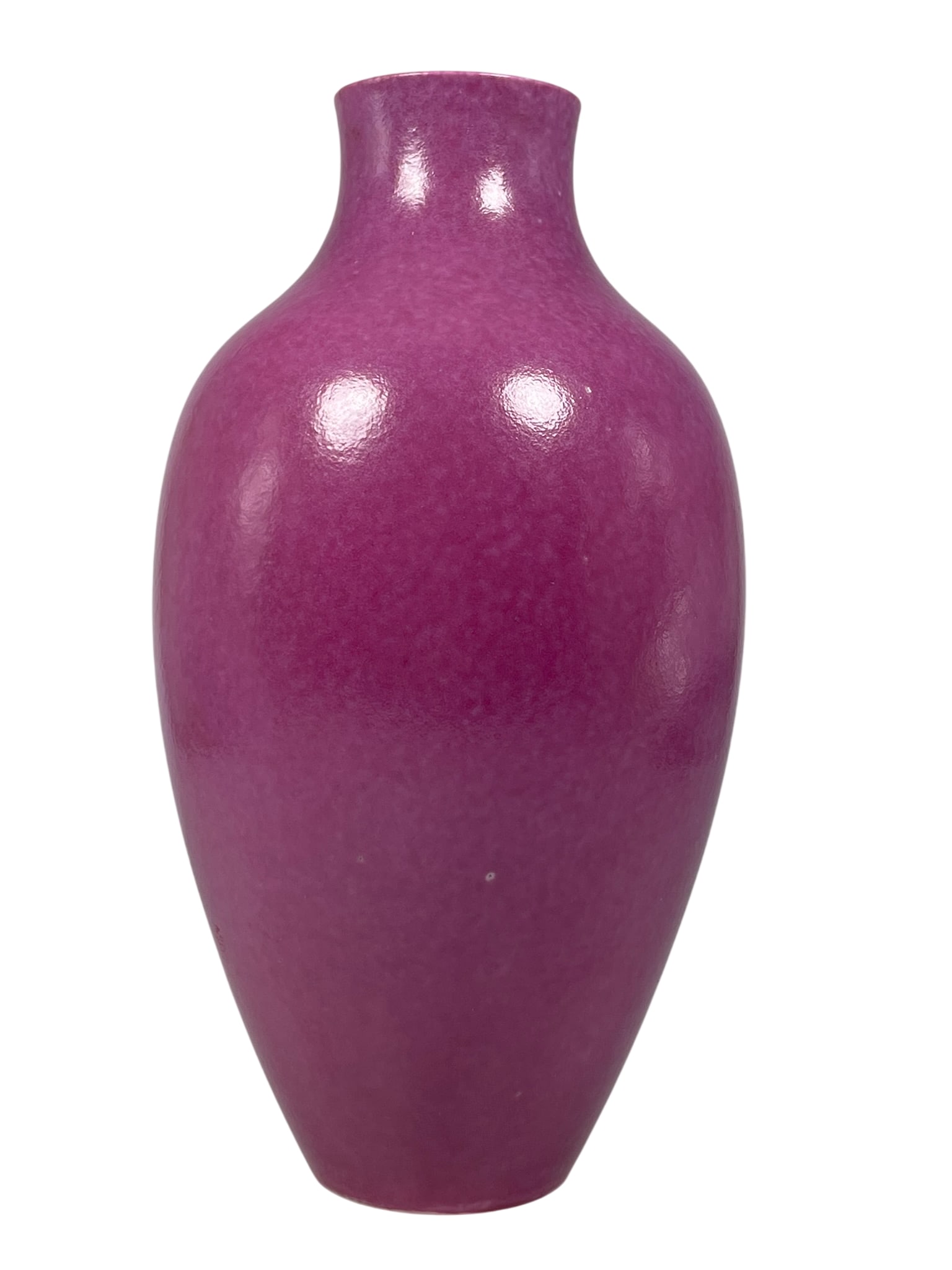 A Chinese Famille Rose Ruby-Ground Sgraffiato Vase: 10.1/2 in. high, 5.1/2 in. wide.