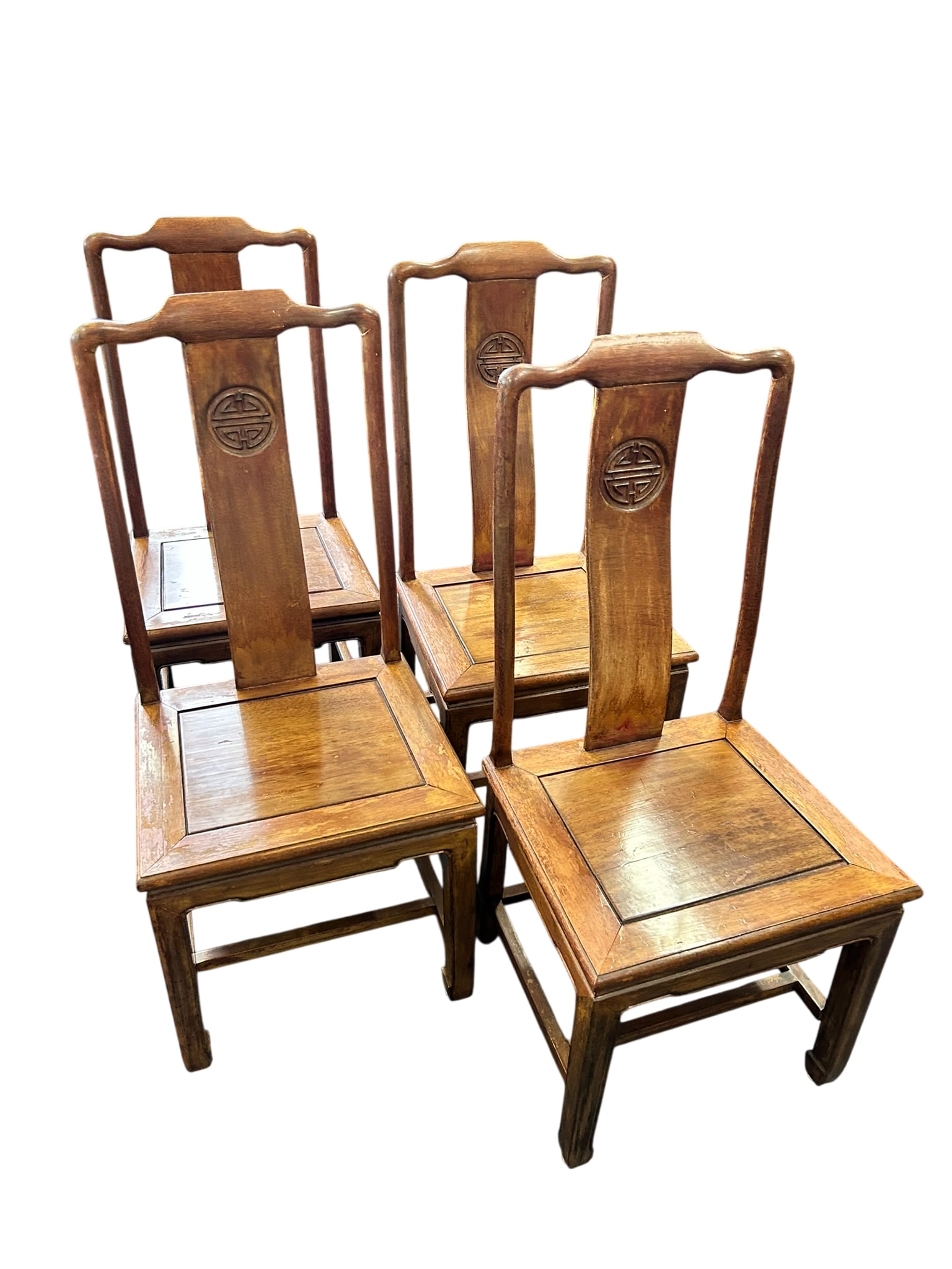 A Set of Four Chinese Wood Side Chairs (1 of 13)