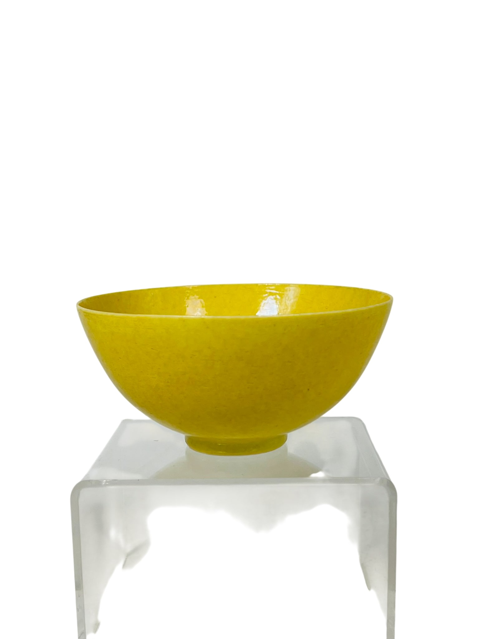 A Chinese Small Yellow-Glazed Bowl, Yongzheng Mark and of the Period: 2.1/4 in. high, 4.3/4 in. wide.