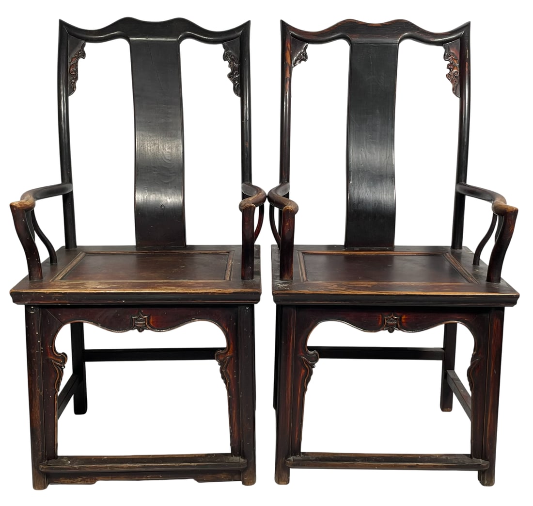 A Pair of Chinese Wood Armchairs (1 of 19)