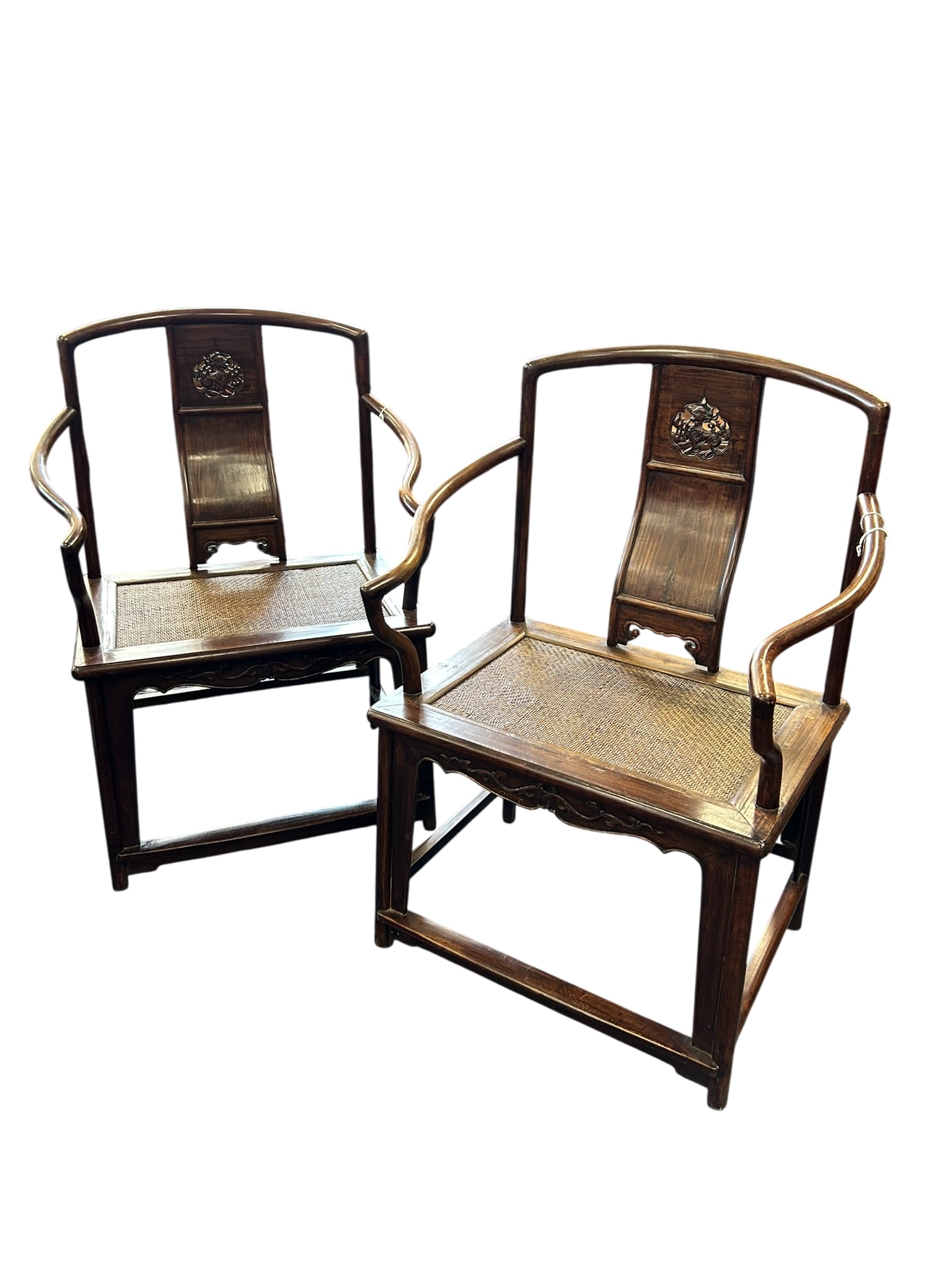 A Pair of Chinese Wood 'Southern Official's Hat' Chairs (1 of 16)