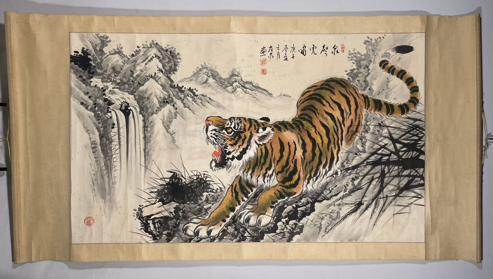 A Chinese Painting of a Tiger, Wu Jinyuan, 1960 (1 of 12)