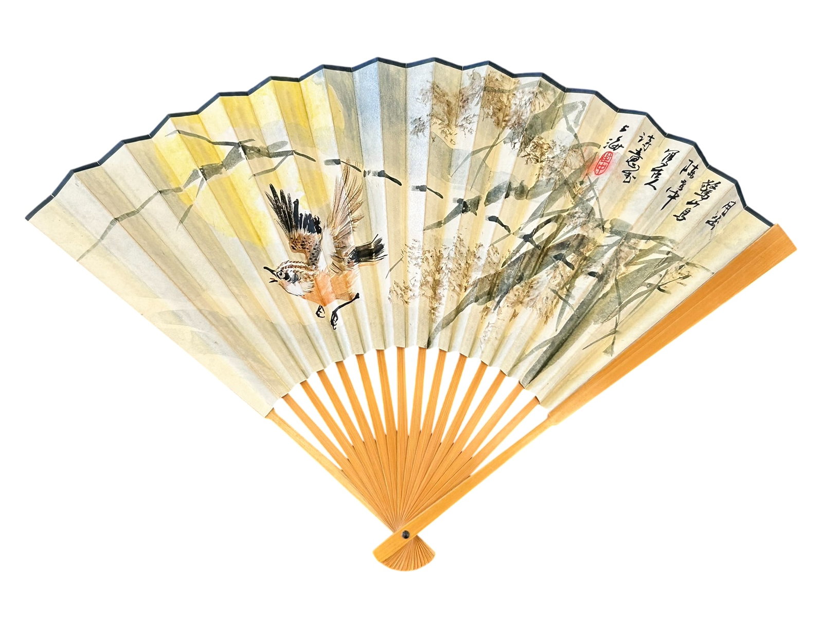 A Chinese Fan Leaf, Wang Kaimin and Chen Shizhong, a Gift to Kwai Hung Wong (1 of 10)