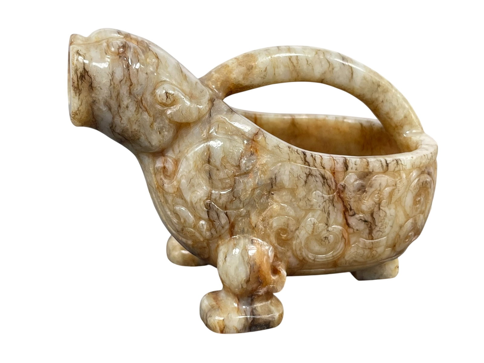 A Chinese Carved Jade Libation Cup (1 of 10)
