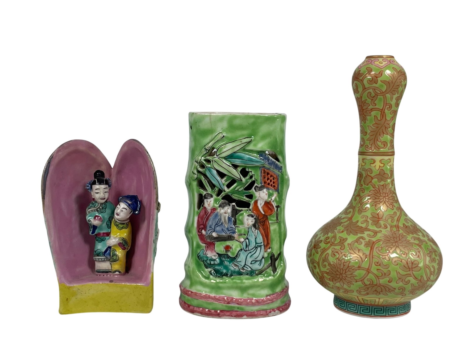 A Group of Three Chinese Small Porcelain Objects (1 of 11)