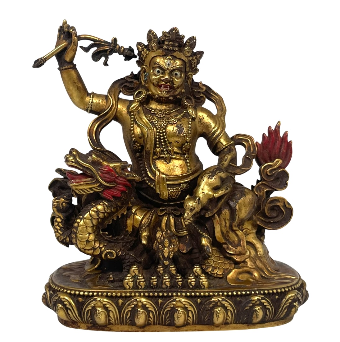 A Chinese Gilt-Bronze Figure of Yellow Jambhala (1 of 15)