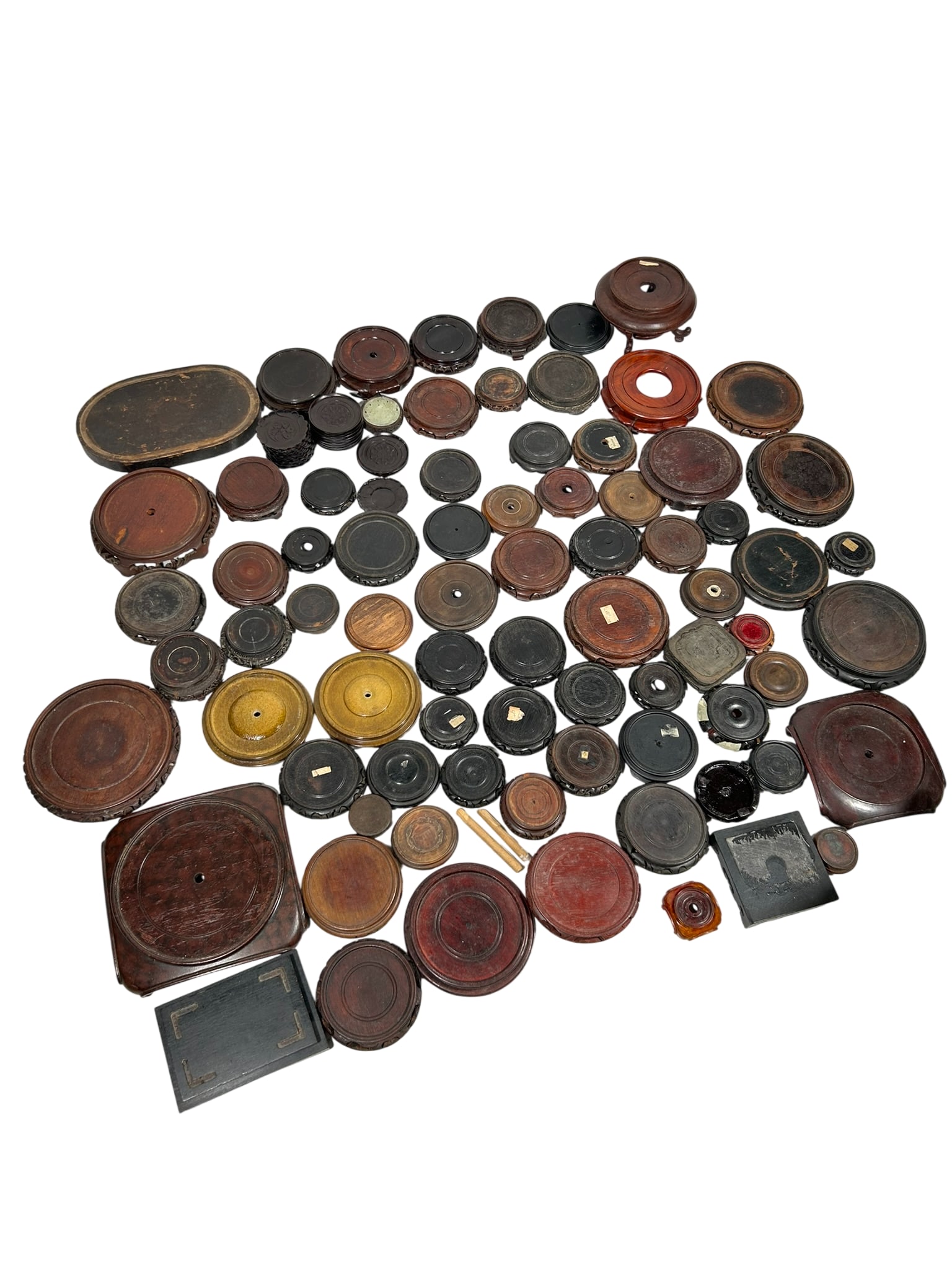 A Group of Ninety Chinese Wood Stands (1 of 13)