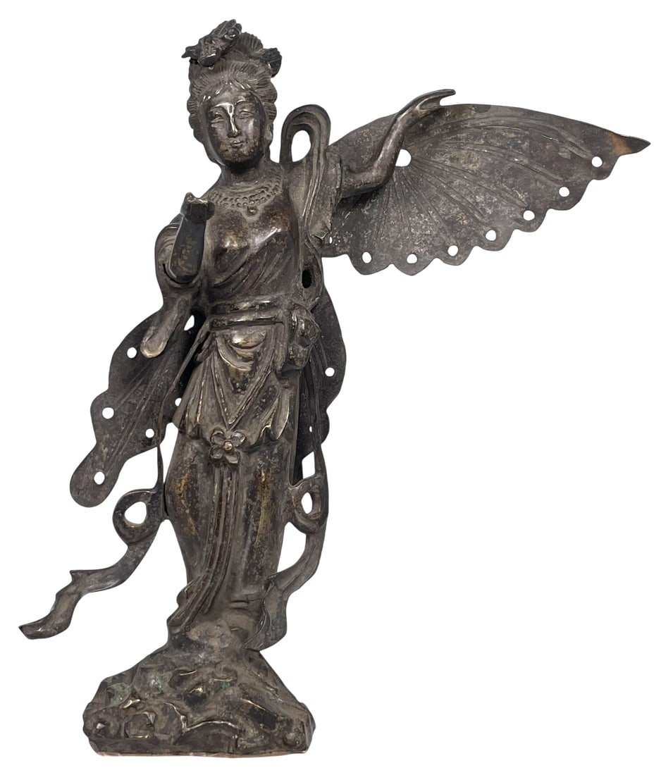 A Chinese Bronze Figure of Flying Apsaras (1 of 15)