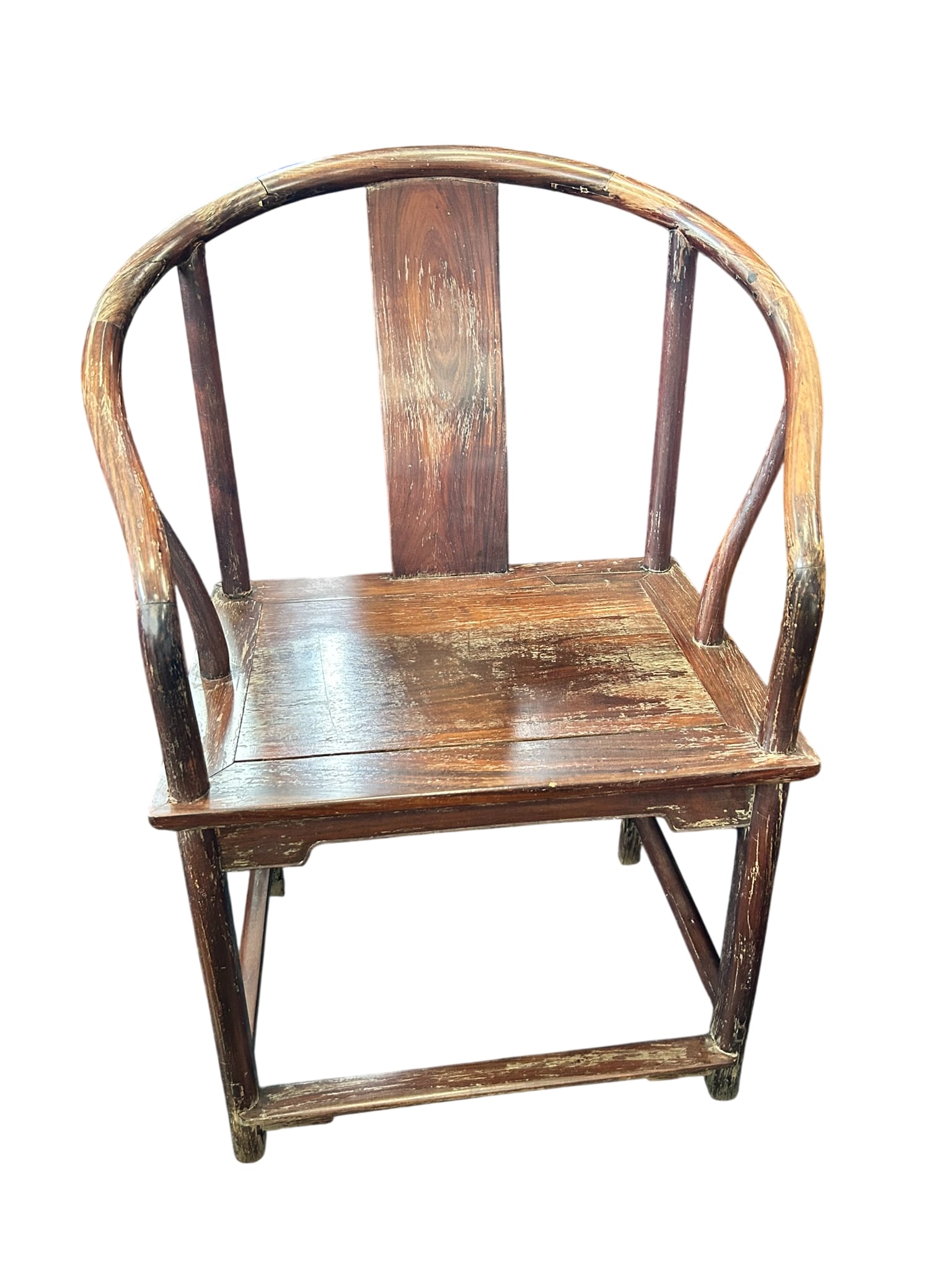 A Chinese Wood Horseshoe-Back Armchair (1 of 8)
