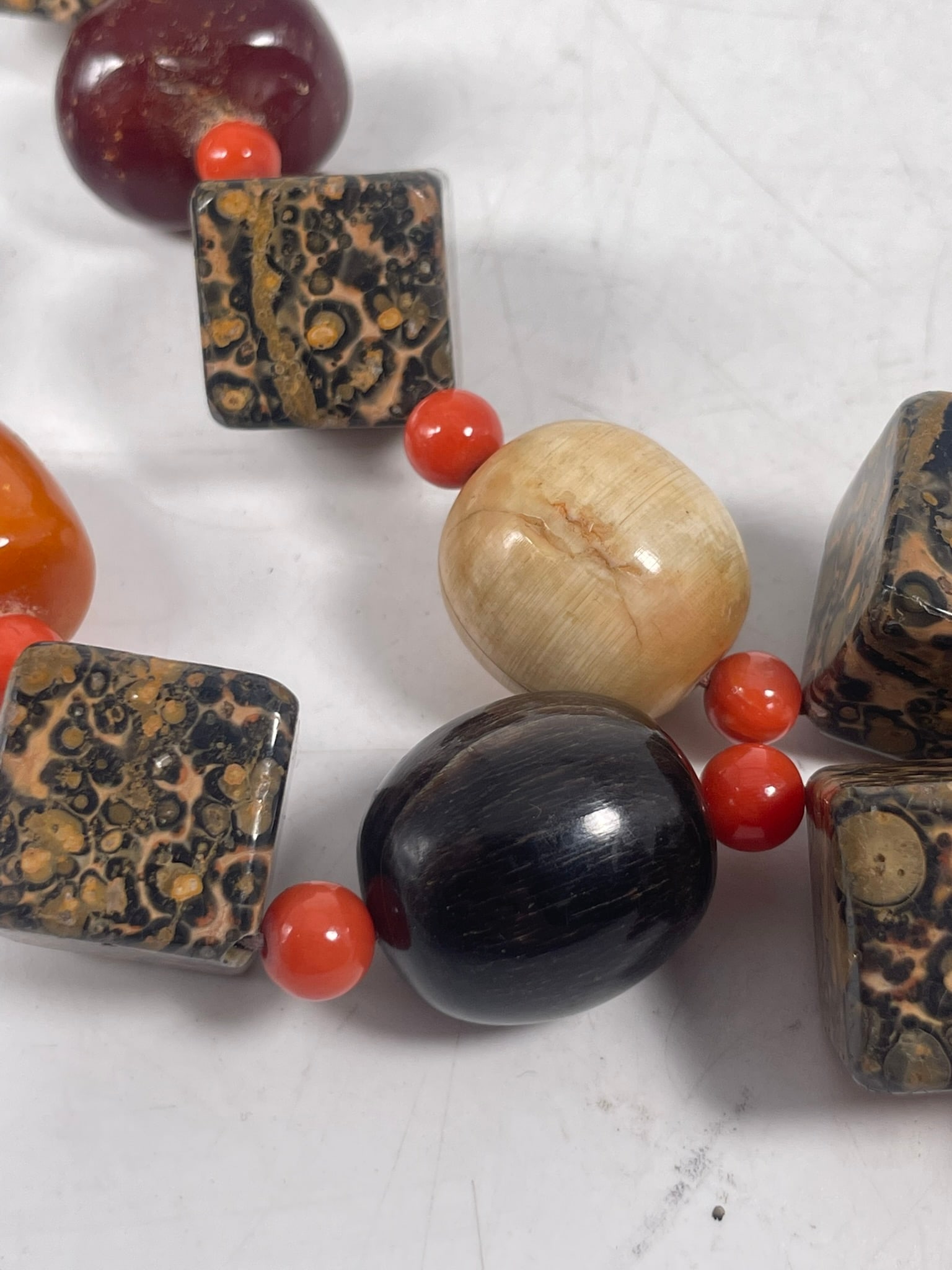 A Large Multi-Gemstone Statement Necklace - 4