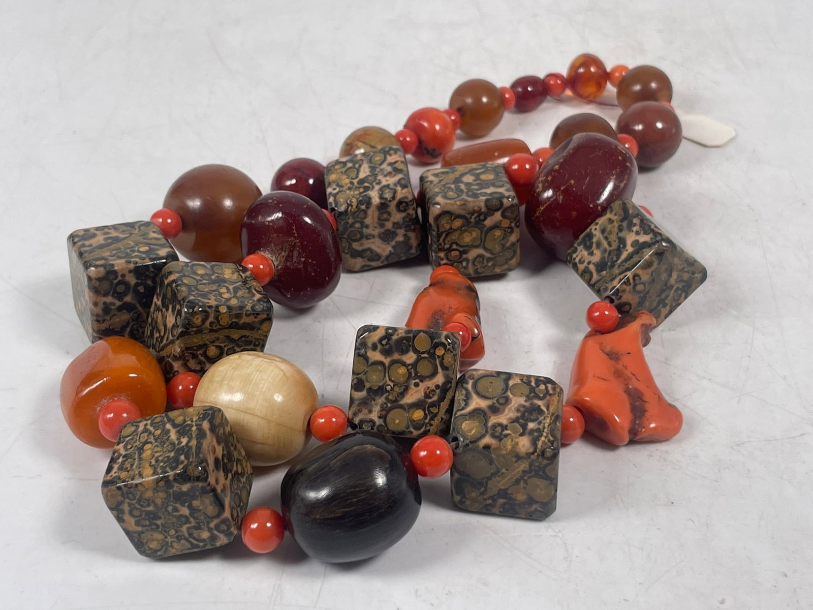 A Large Multi-Gemstone Statement Necklace - 6
