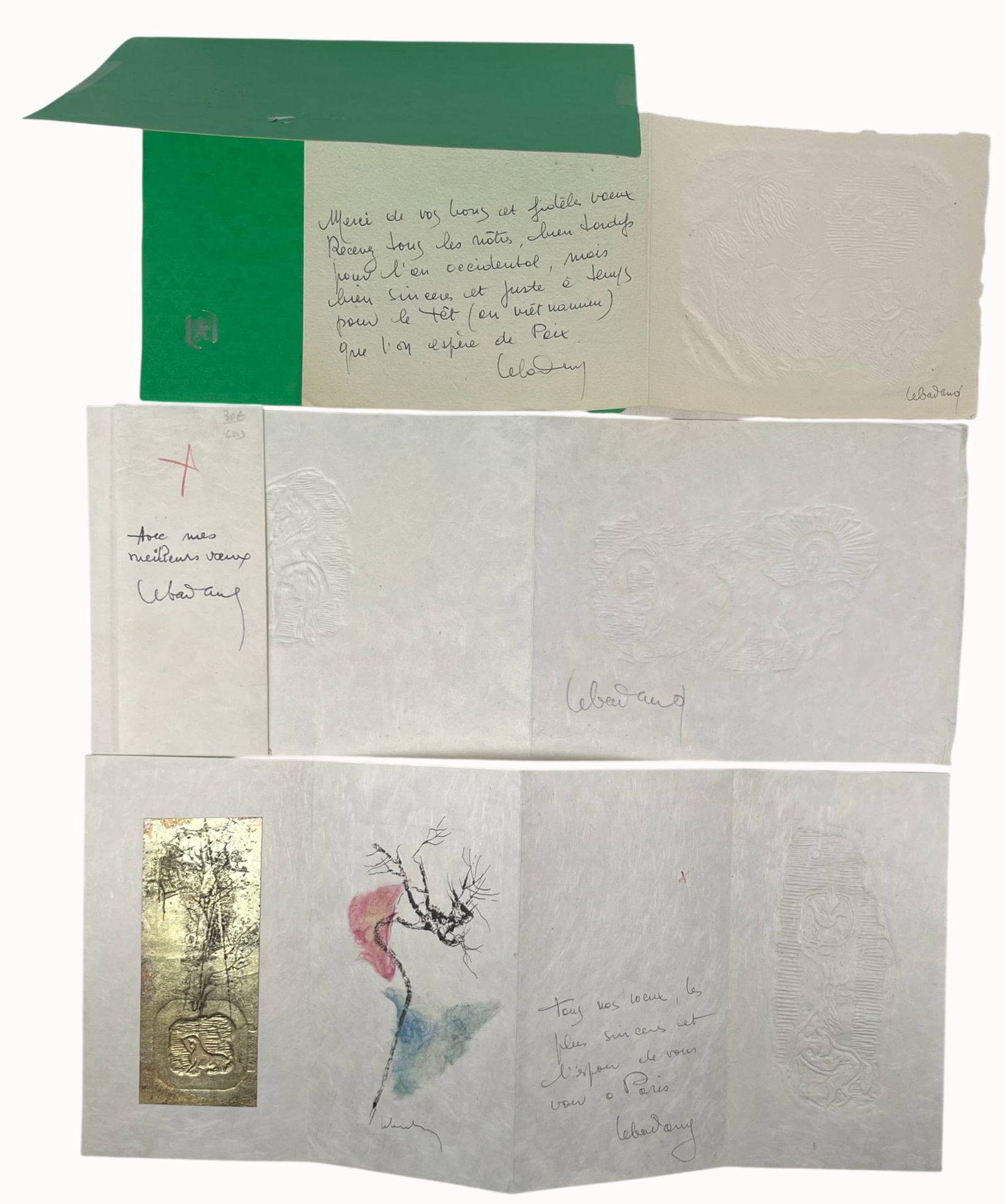 Three Pieces of Memo, Signed Hoi Lebadang (1 of 12)
