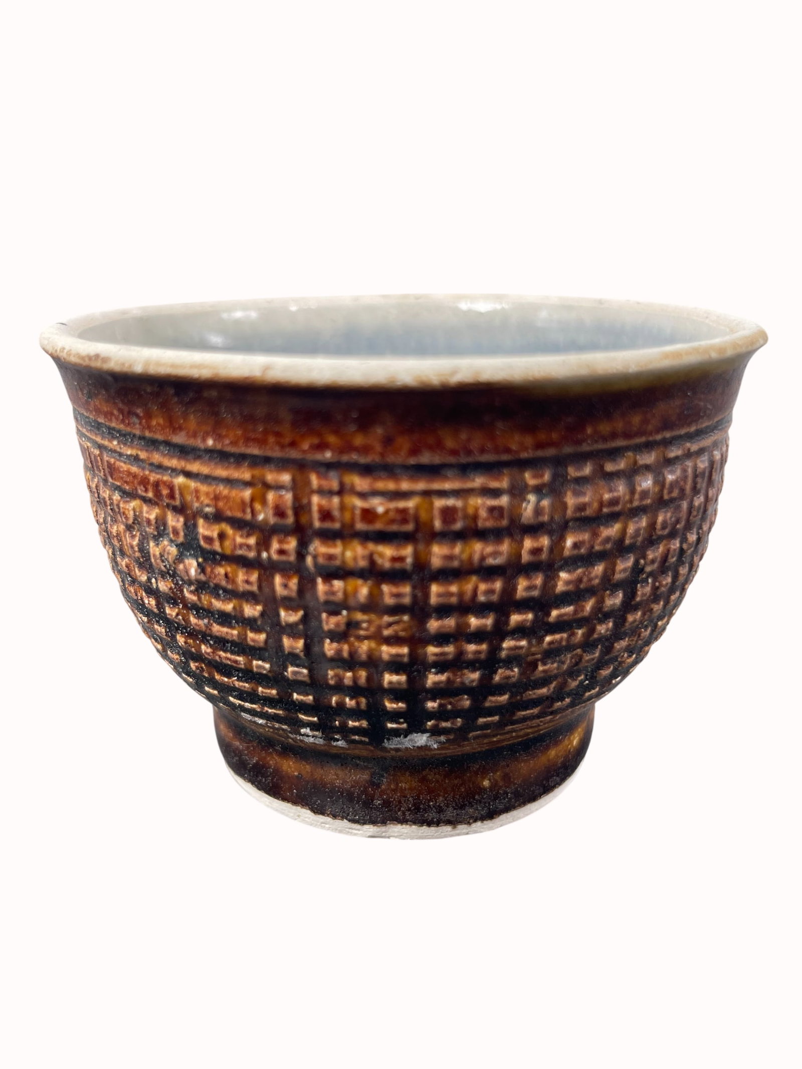 A Vietnamese Molded Underglaze-Blue Decorated Cup: 2 in. high, 2.3/4 in. diam. A Private Collection of a Retiring University Professor.