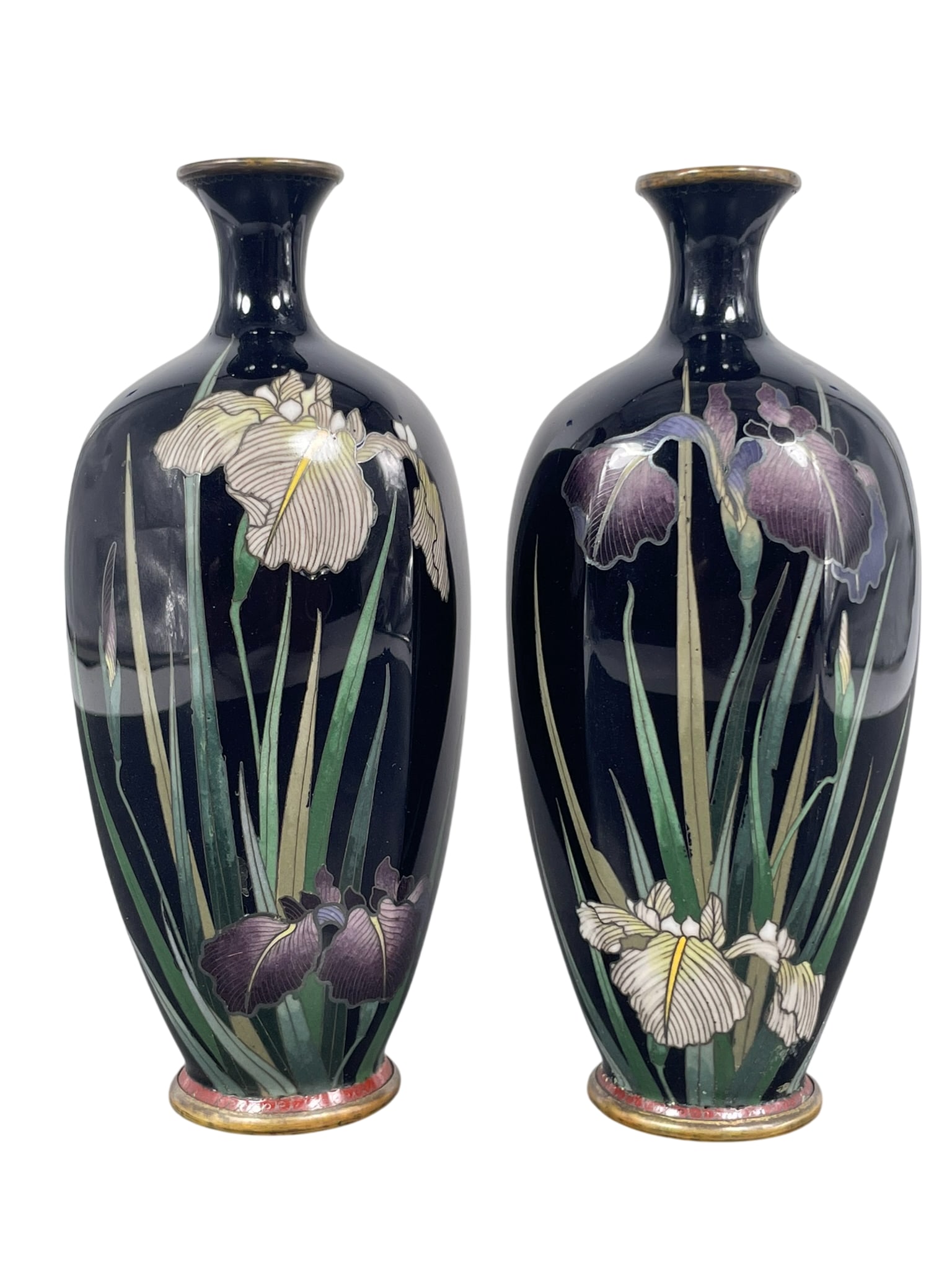A Pair of Japanese Small Cloisonne Vases (1 of 9)