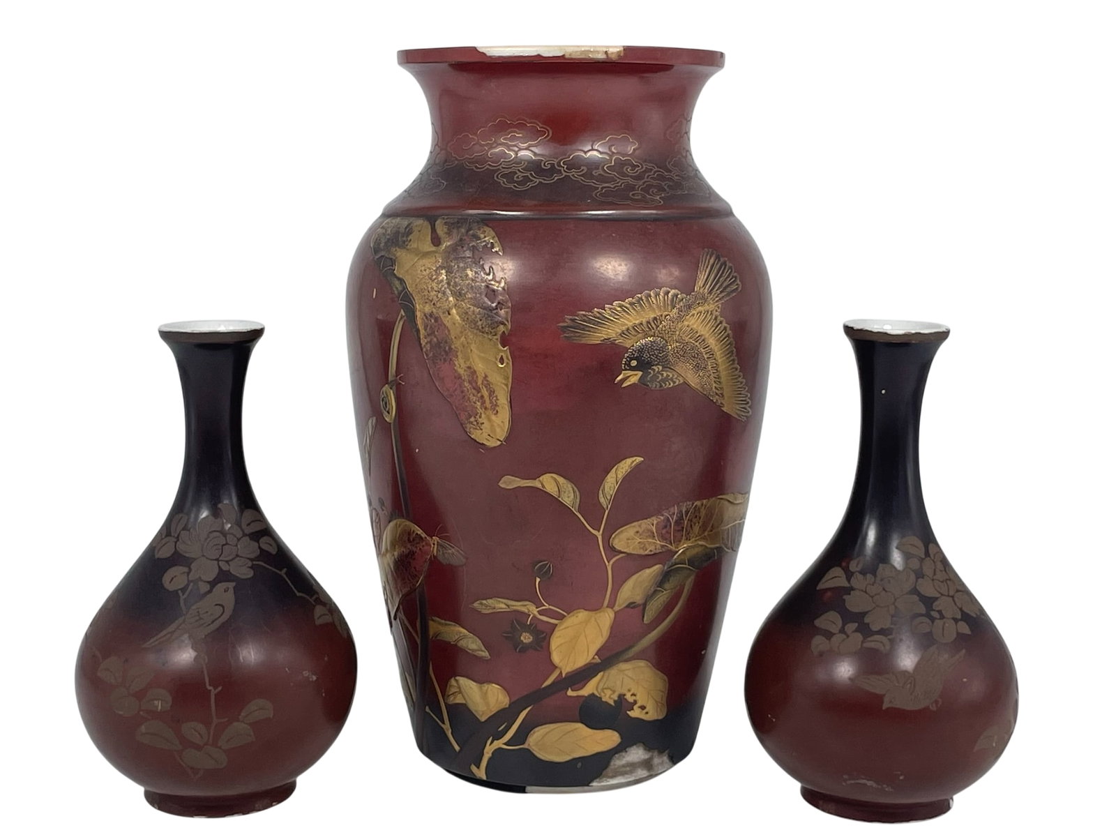 A Group of Three Japanese Porcelain Vases (1 of 13)