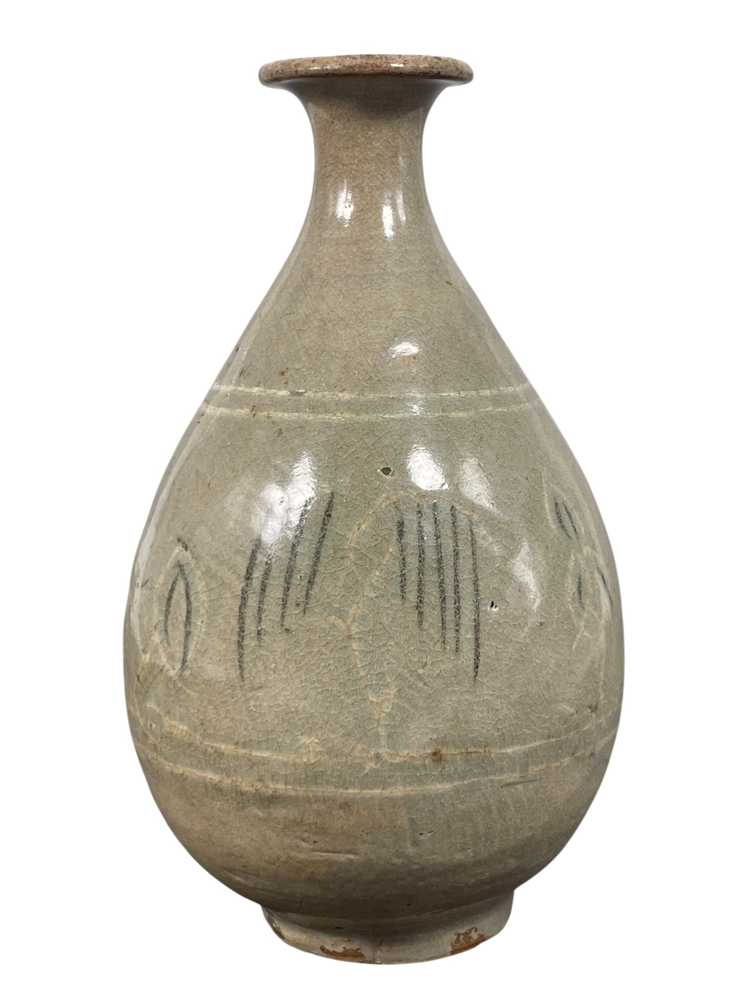 A Korean Small Celadon-Glazed Porcelain Vase (1 of 9)