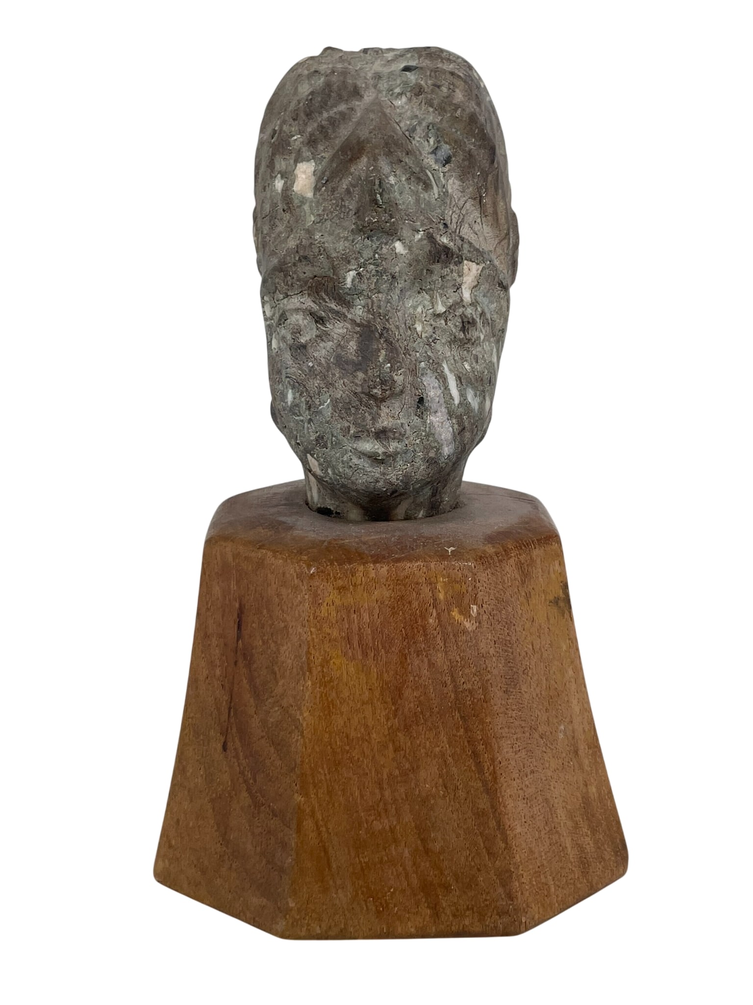 A Carved Stone Head Sculpture (1 of 8)