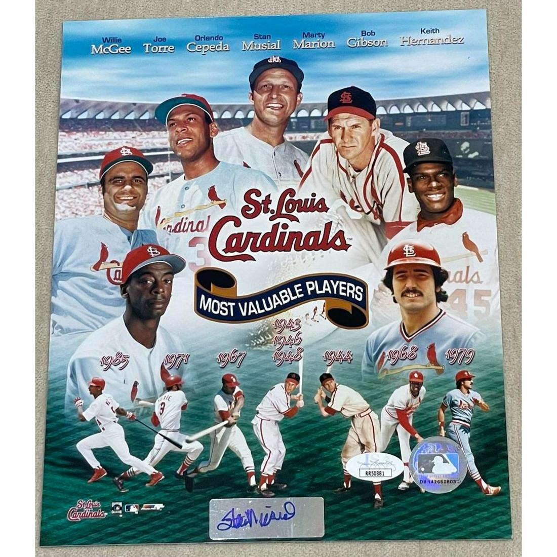 Signed Stan Musial St. Louis Cardinals (8x10 Photo) MVP Players (JSA COA) 1 (1 of 1)